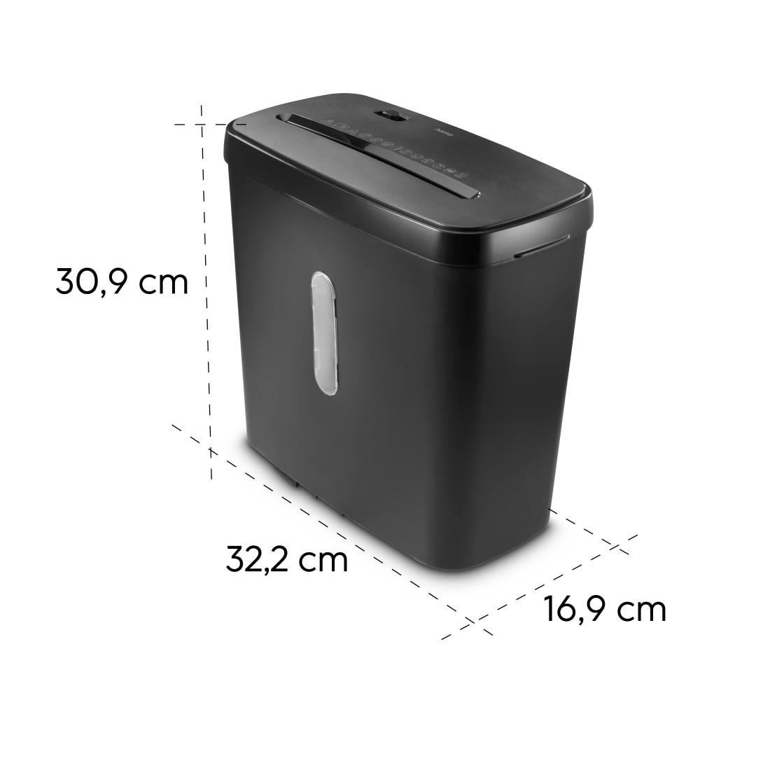Hama Aktenvernichter »Aktenvernichter Partikelschnitt (Papier + Plastik, Korb, 5 Blatt, P4)« Mit Papierkorb, 4 x 39 mm Schnitzel, Automatik, Rücklauf
