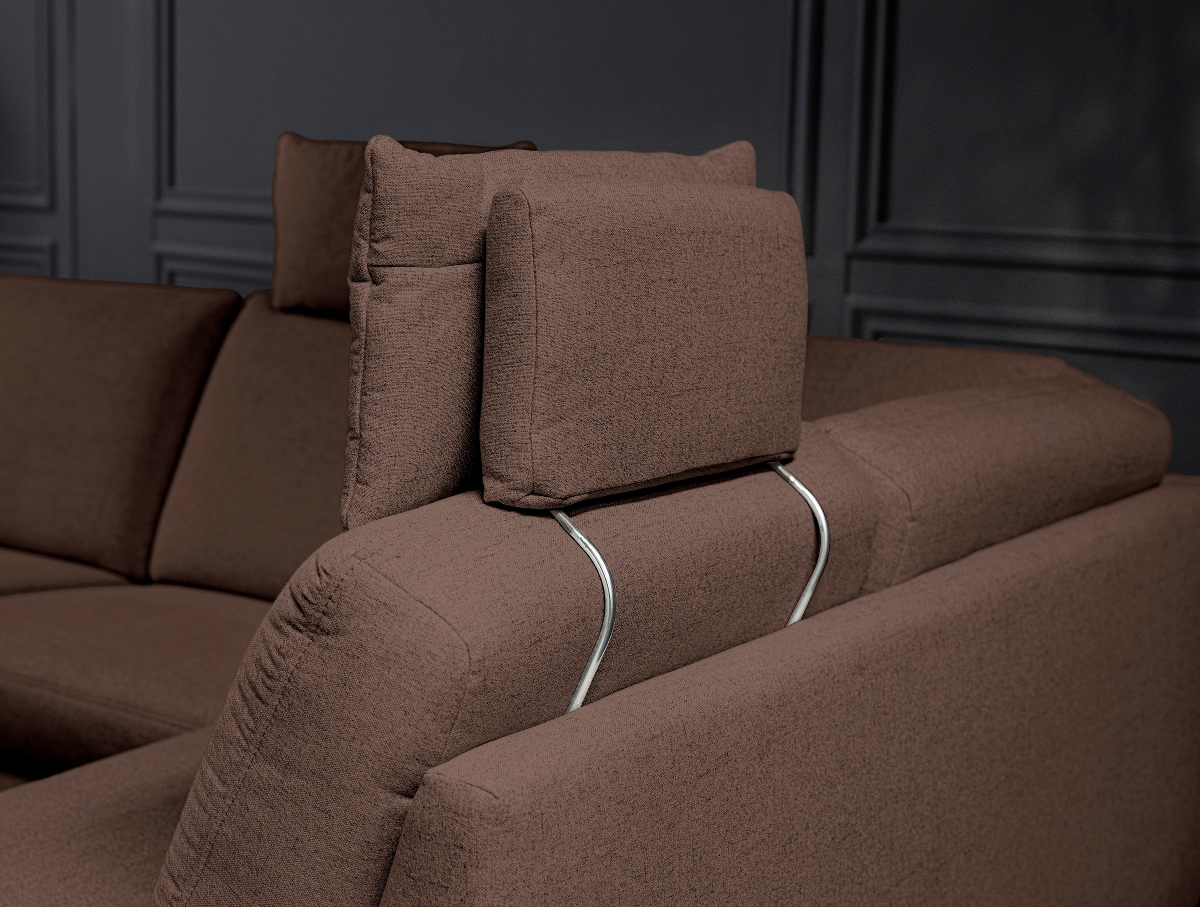 alina Ecksofa, inkl. Kopfstützen, wahlweise mit Relaxfunktion, Breite: 243 cm