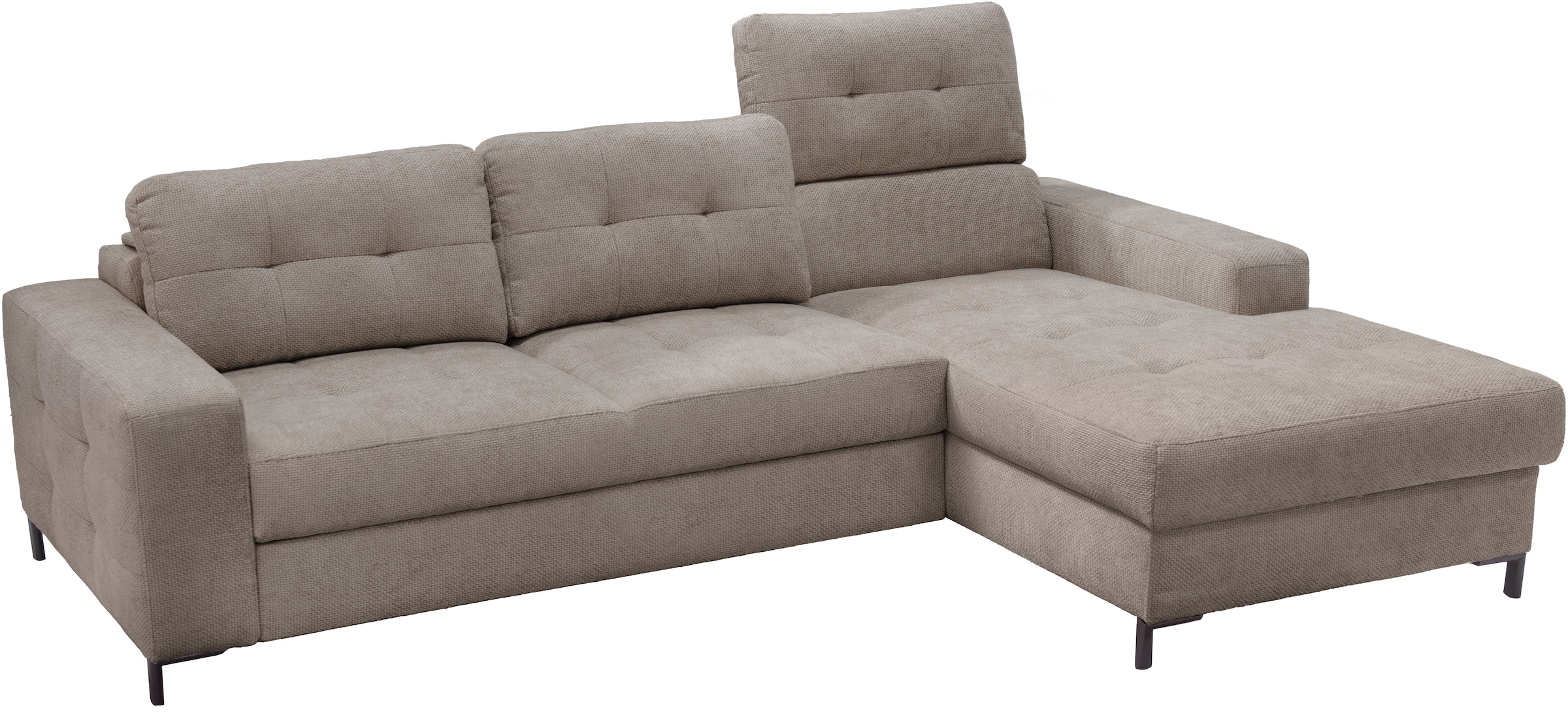 exxpo - sofa fashion Ecksofa »Bonito, mit Rücken- und Sitztiefenverstellung, inkl. Bett & Bettkasten«, Sitztiefenverstellung,Höhenverstellung