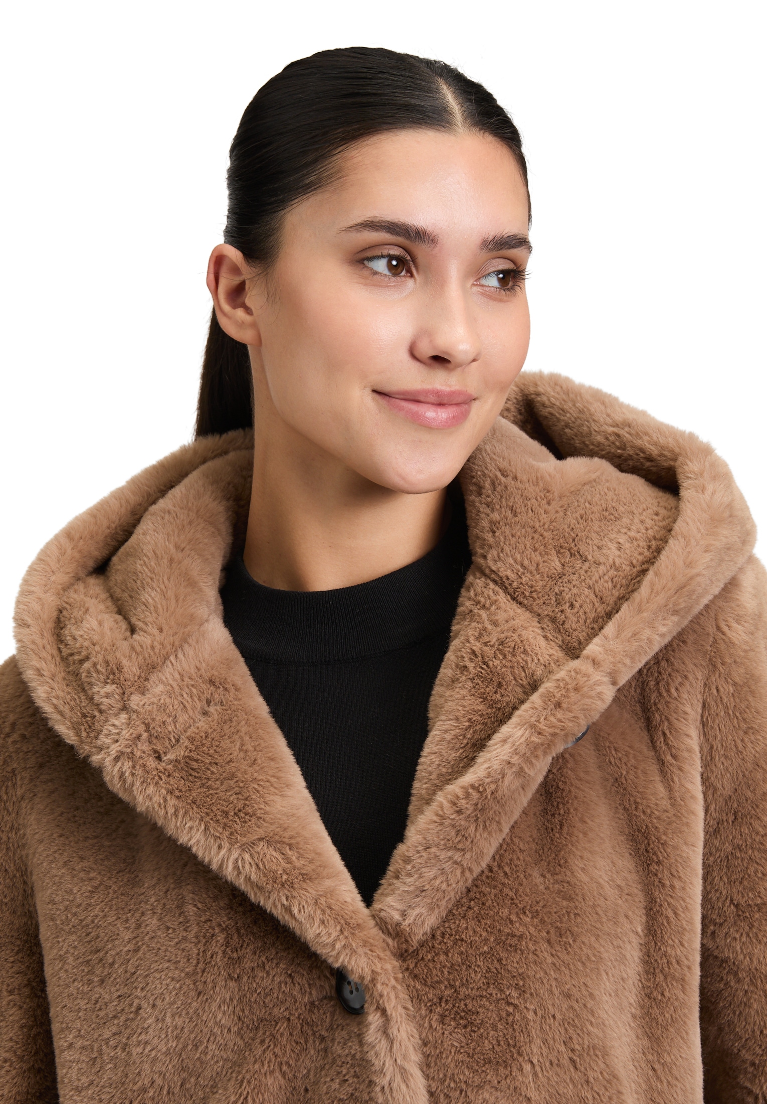 Betty Barclay Plüschjacke »Plüschjacke mit Kapuze«