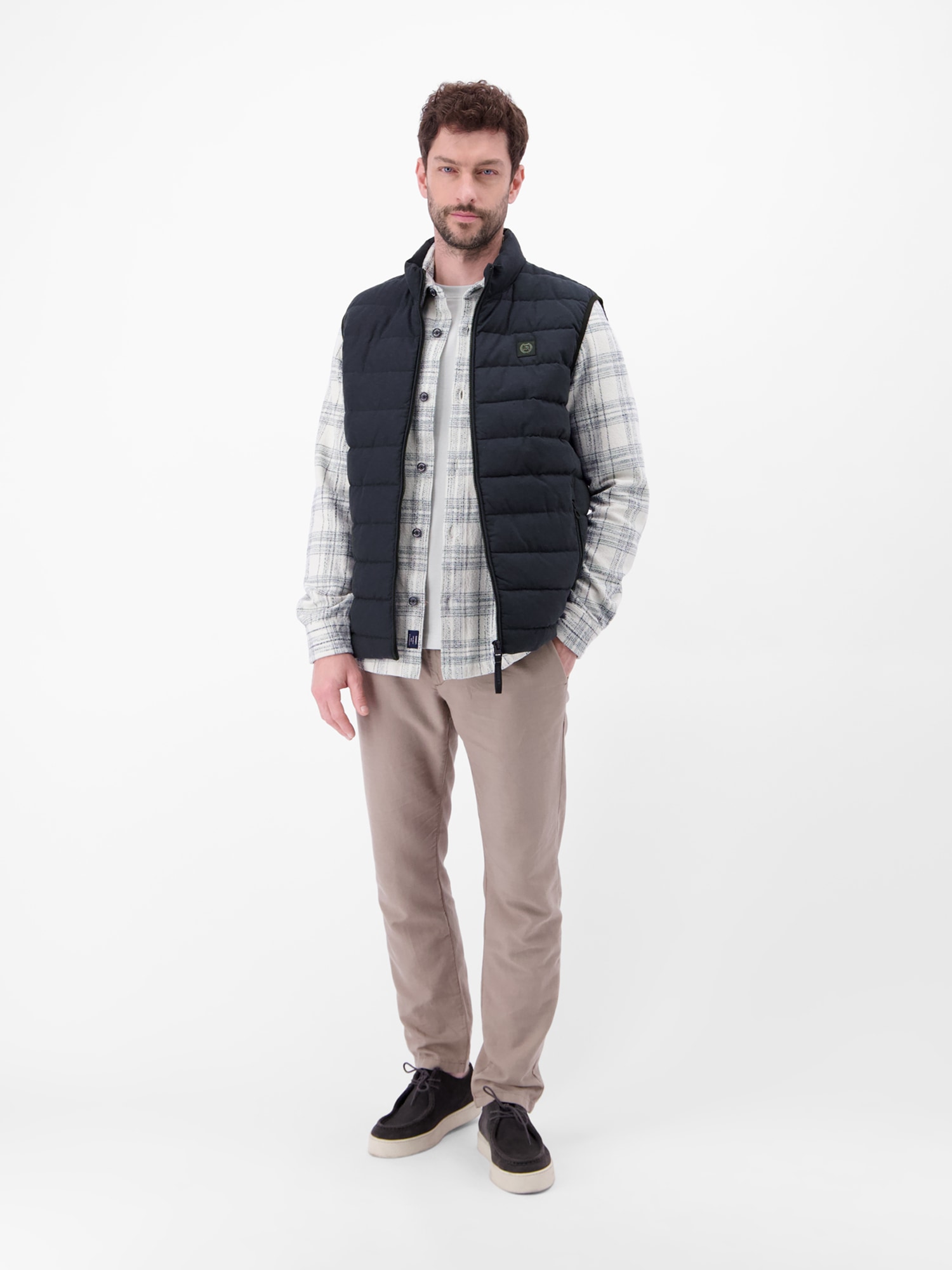 LERROS Steppweste »Steppweste aus Baumwolle und Leinen, gefüttert«