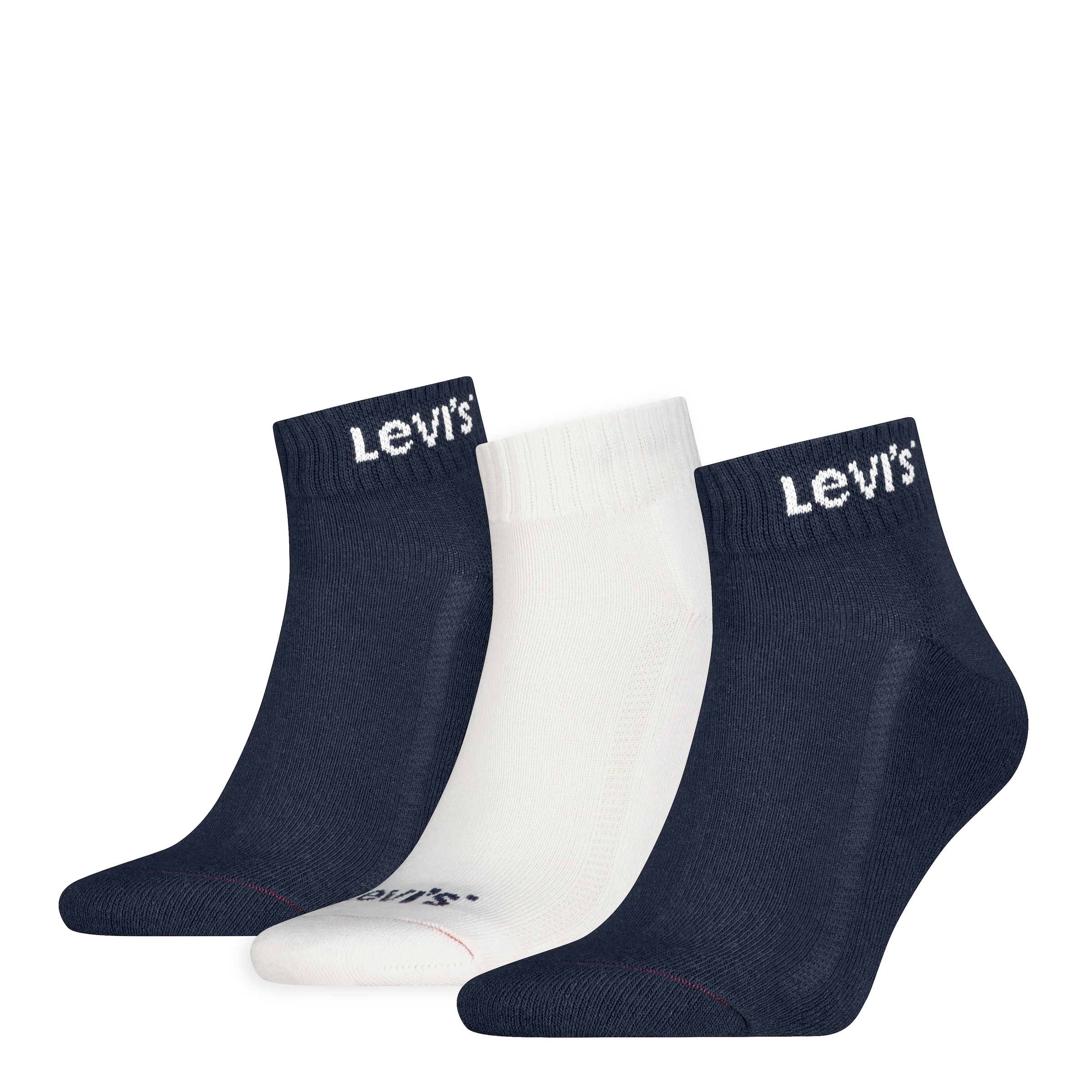 Levi's® Socken »LEVIS UNI MID CUT ORANGE TAB 3P« 3 Paar, 