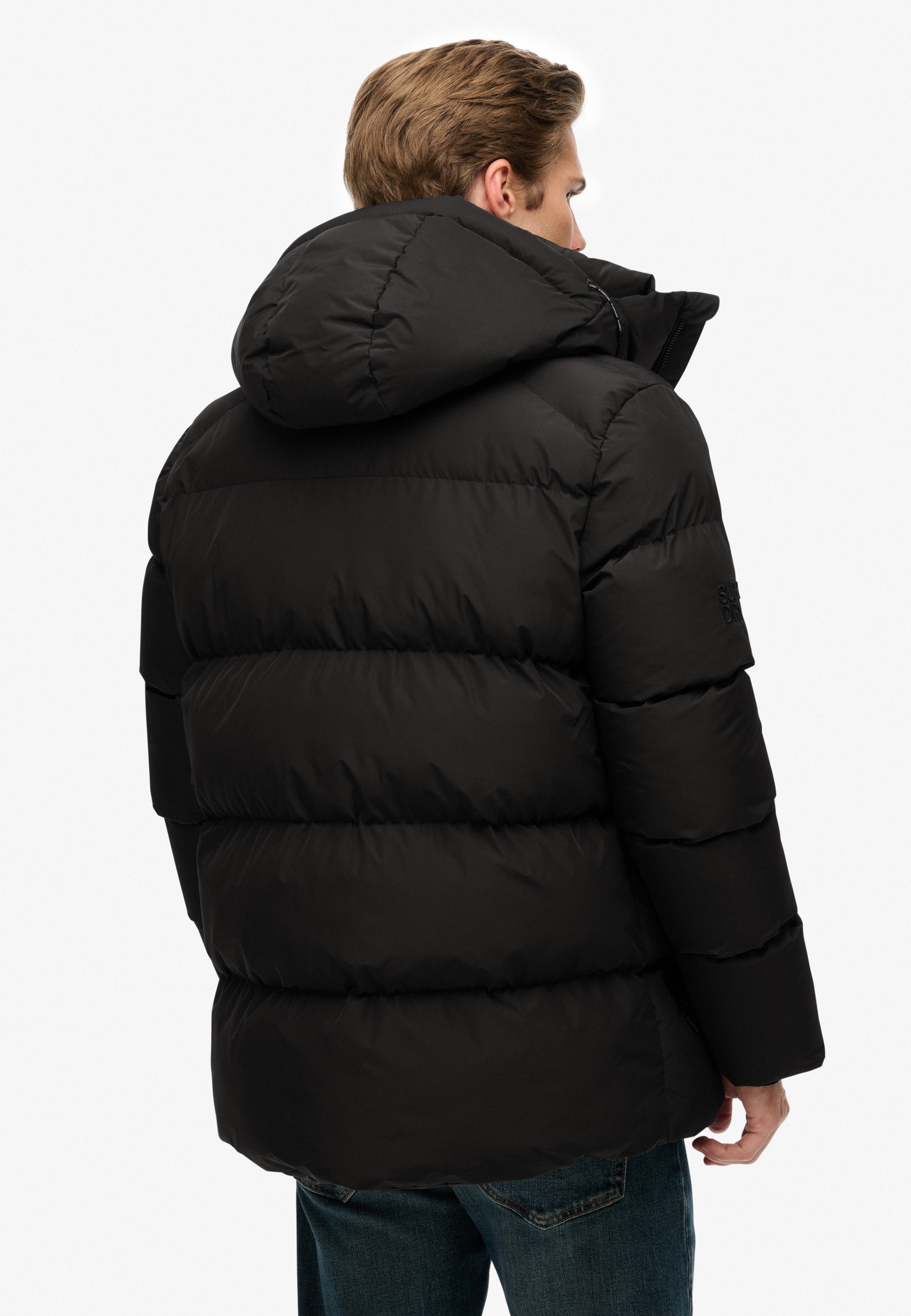 Superdry Steppjacke »HOODED 5 BAFFLE SPORTS PUFFER« mit Kapuze Kunstfaser, relaxed fit