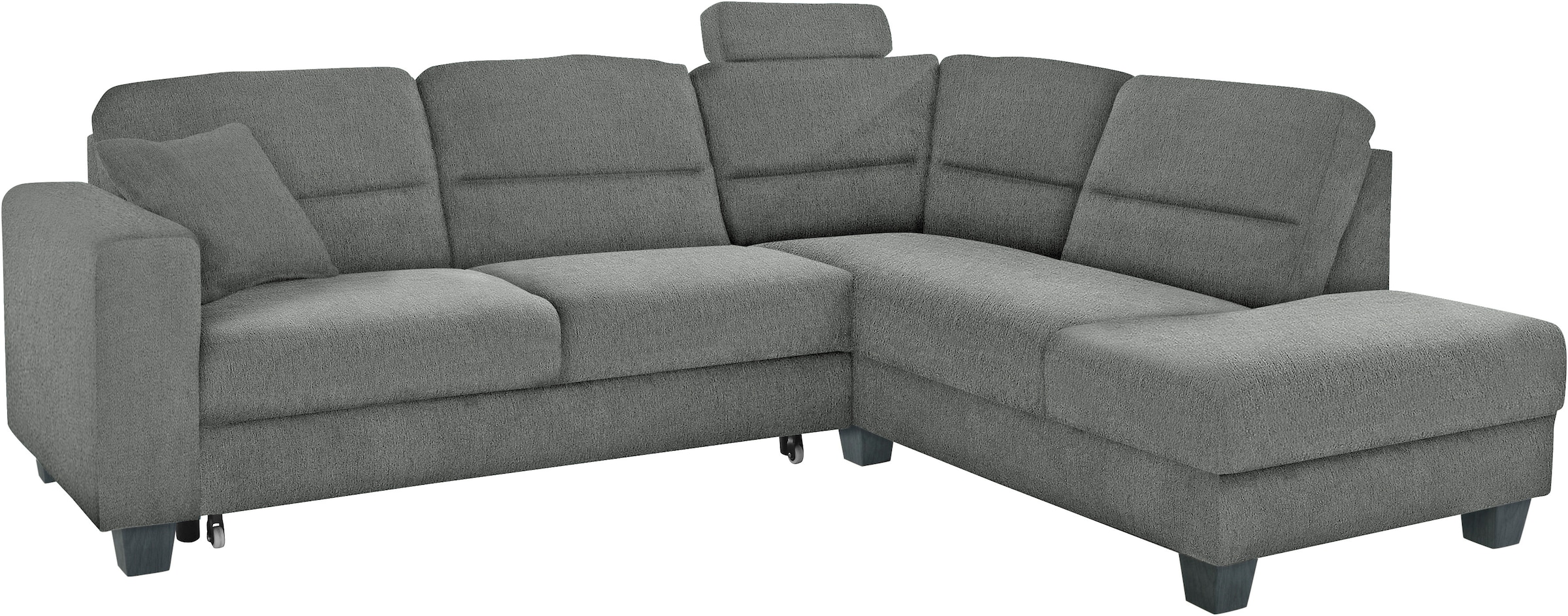 TRENDMANUFAKTUR Ecksofa »Chamber, zeitlos & elegant, bequem, L-Form«, inklusive einer Kopfstütze, wahlweise Schlaffunktion, B/T 245/203cm