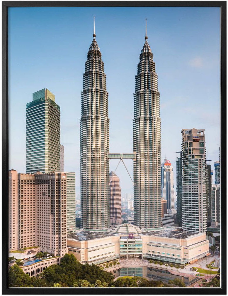 Wall-Art Poster »Petronas Towers Kuala Lumpur«, Gebäude, (1 St.), Poster, Wandbild, Bild, Wandposter
