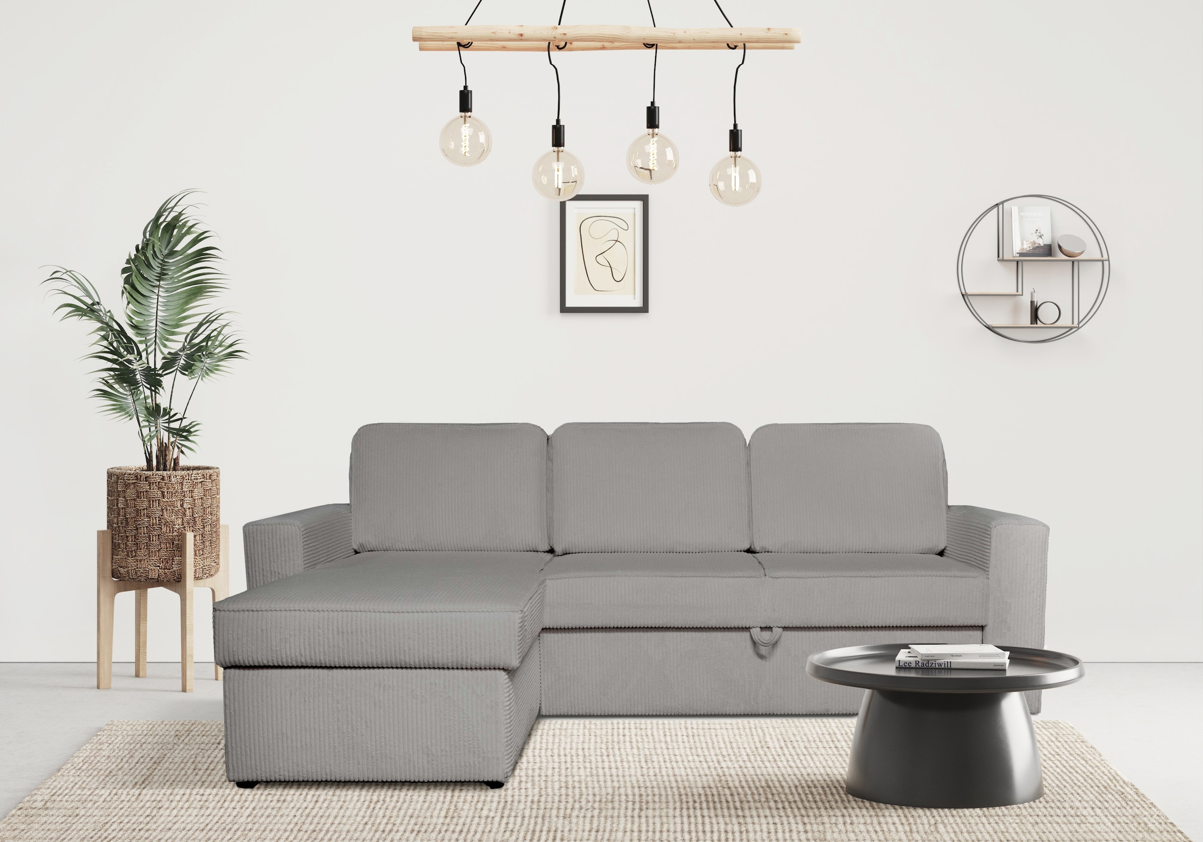 Ecksofa »Visan, L-Form,«, kompaktes Sofa mit Schlaffunktion und mit Bettkasten, im...