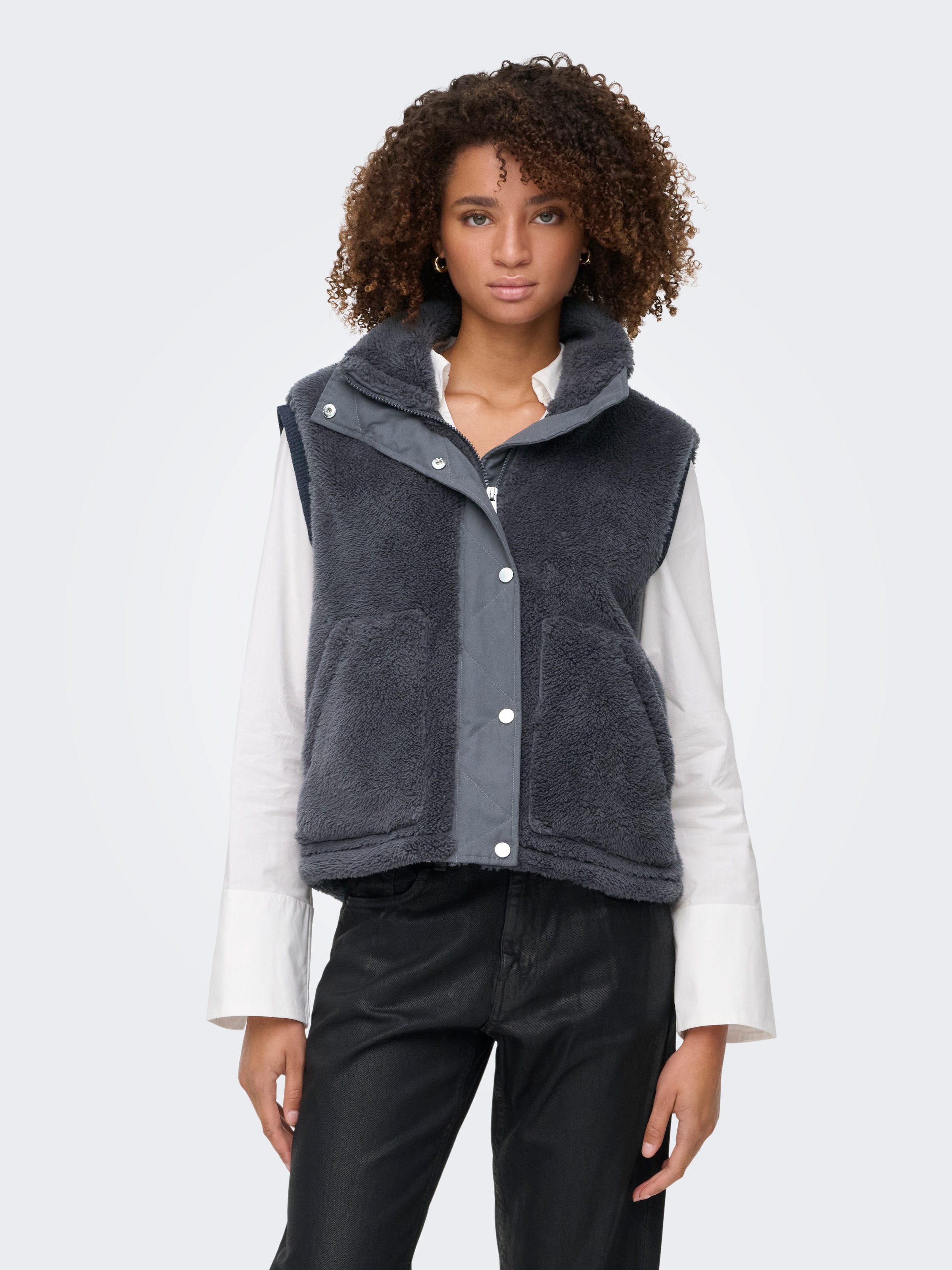 ONLY Plüschweste »ONLBARI LIFE TEDDY WAISTCOAT OTW« Kunstfaser