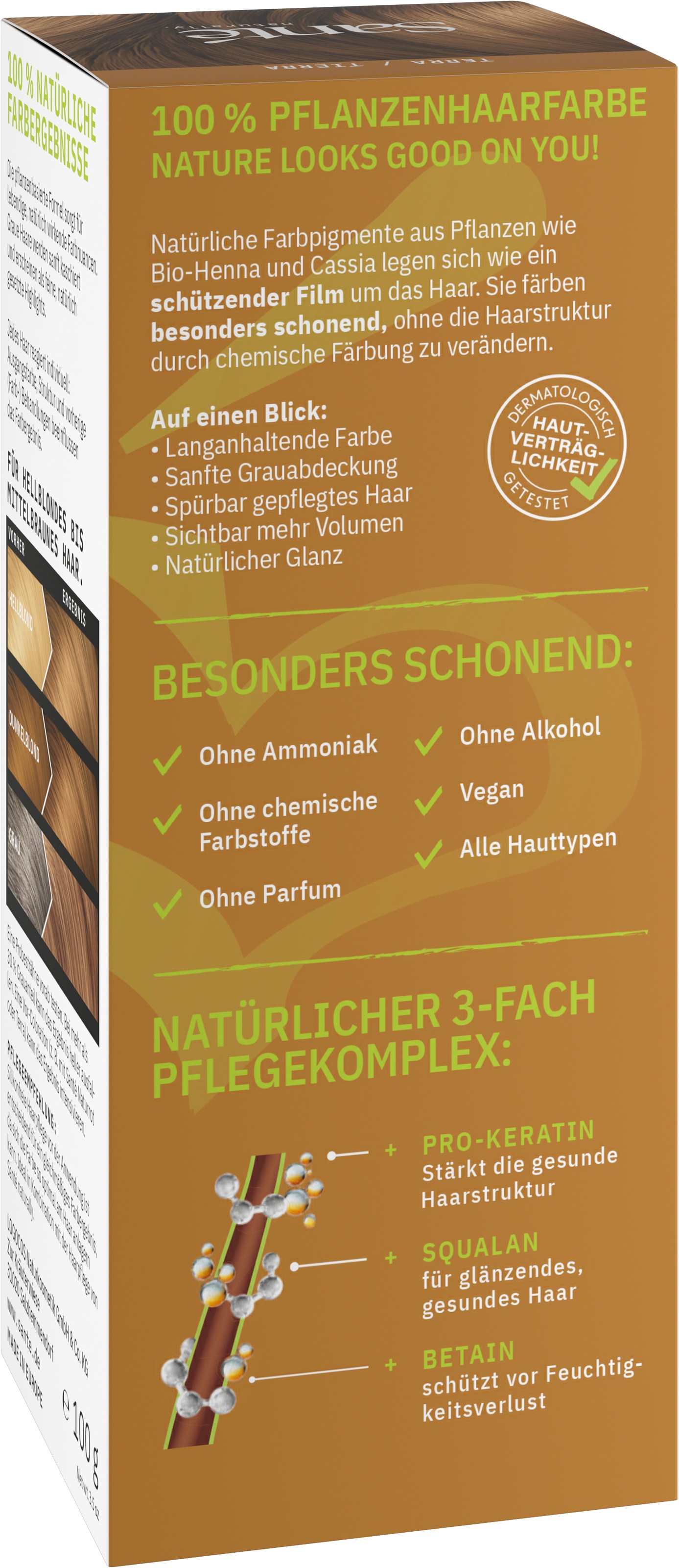 SANTE Coloration »PFLANZENHAARFARBE« mit Pflanzenpigmenten, permanente Colorierung, vegan