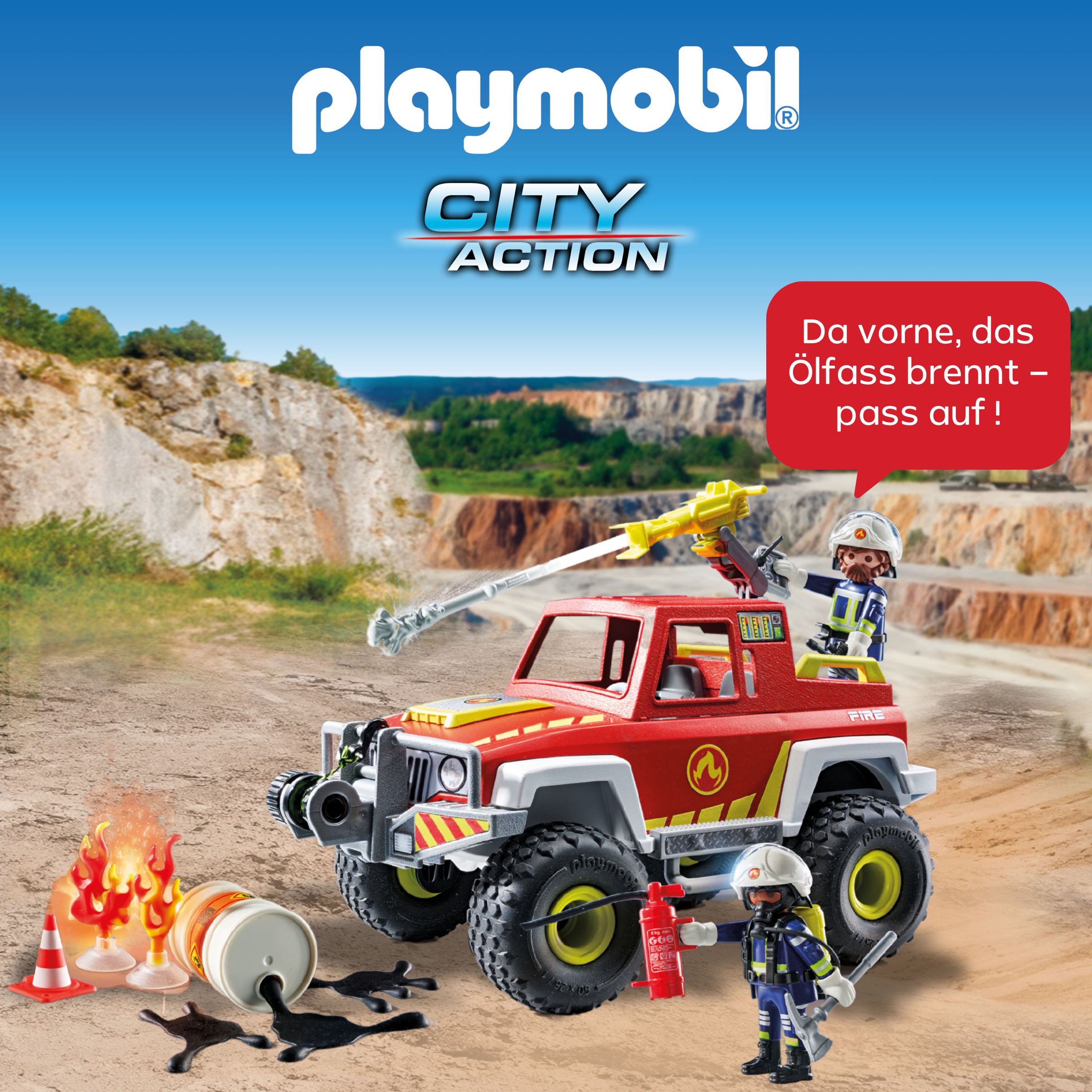 Playmobil® Konstruktions-Spielset »Feuerwehrtruck (71824), Playmobil Action Heroes«, (68 St.)