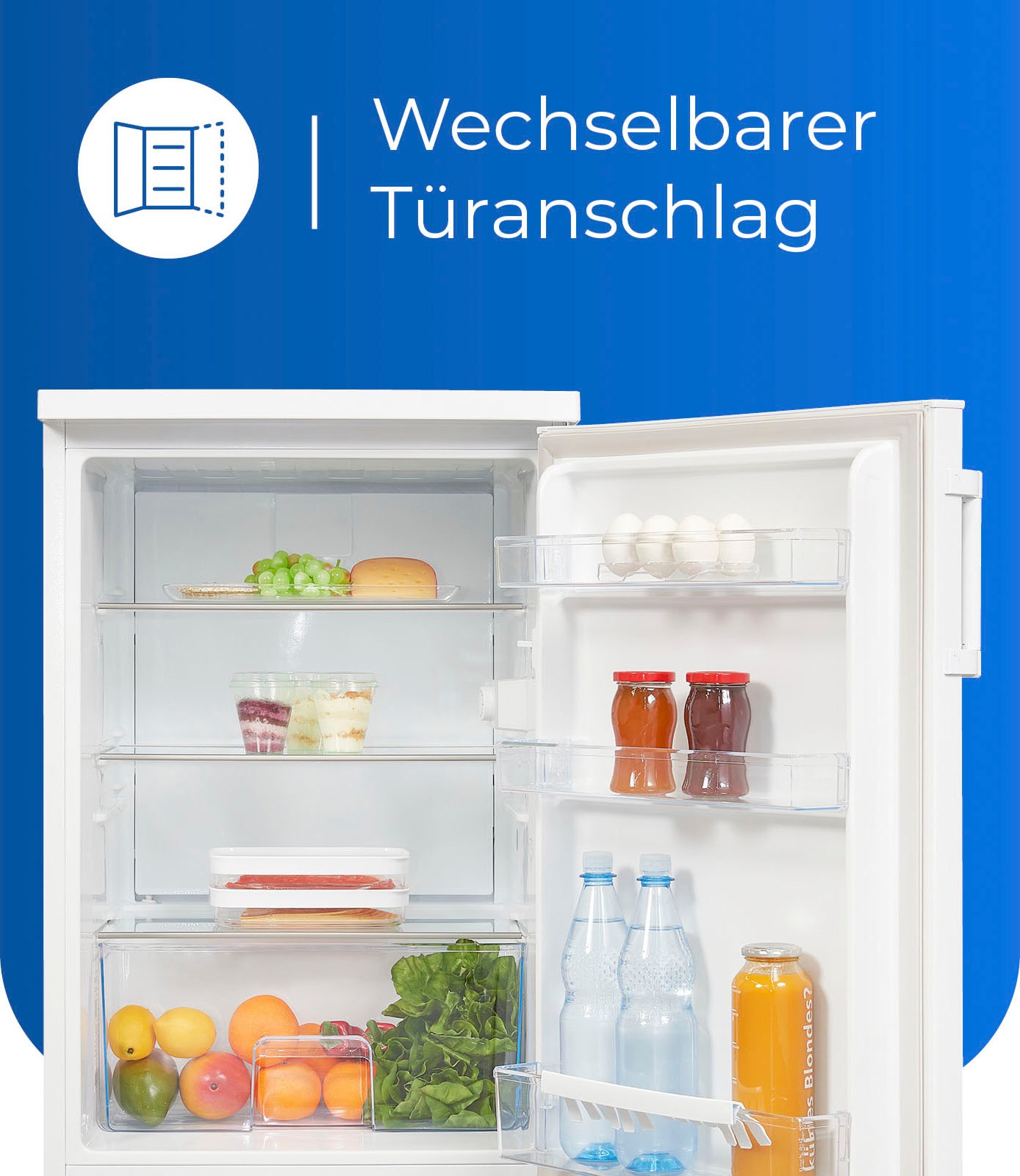 exquisit Vollraumkühlschrank »KS16-V-H-010E weiss«, 133 L Volumen