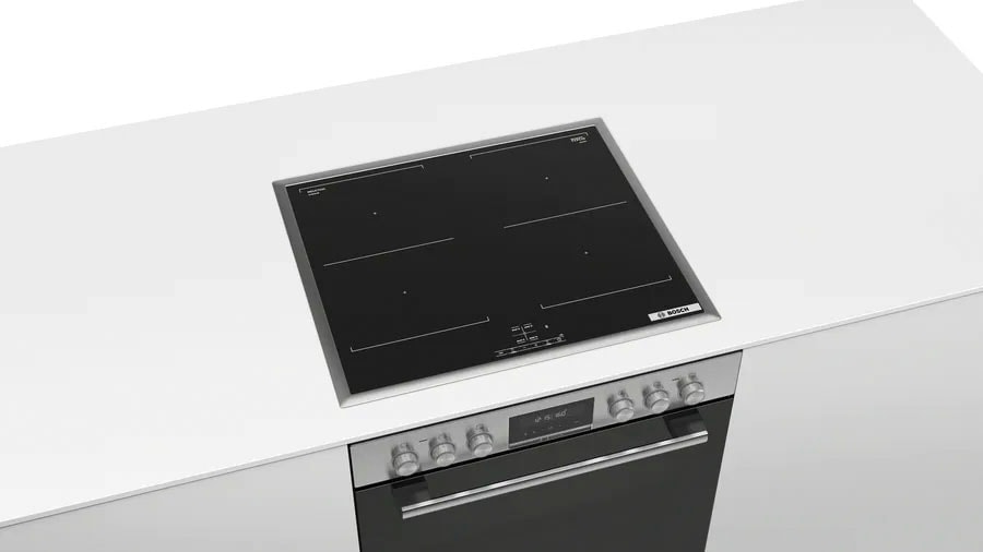 BOSCH Induktions Herd-Set »HEH579CS6«, mit Backwagen, Pyrolyse-Selbstreinigung
