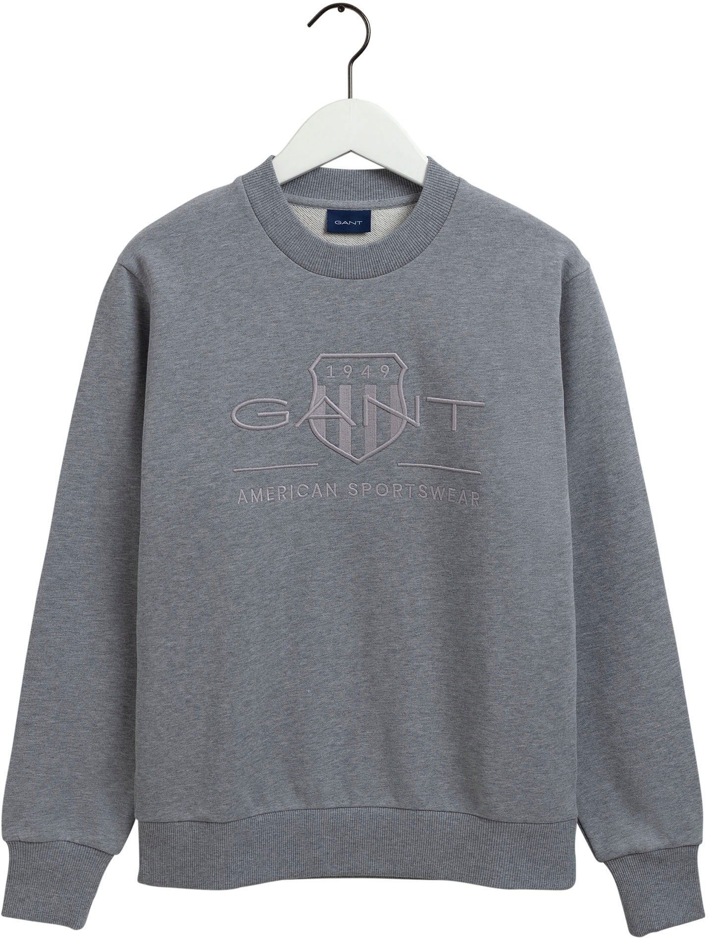 Gant Sweatshirt »D1. TONAL ARCHIVE SHIELD C-NECK«, mit Logostickerei auf der Brust
