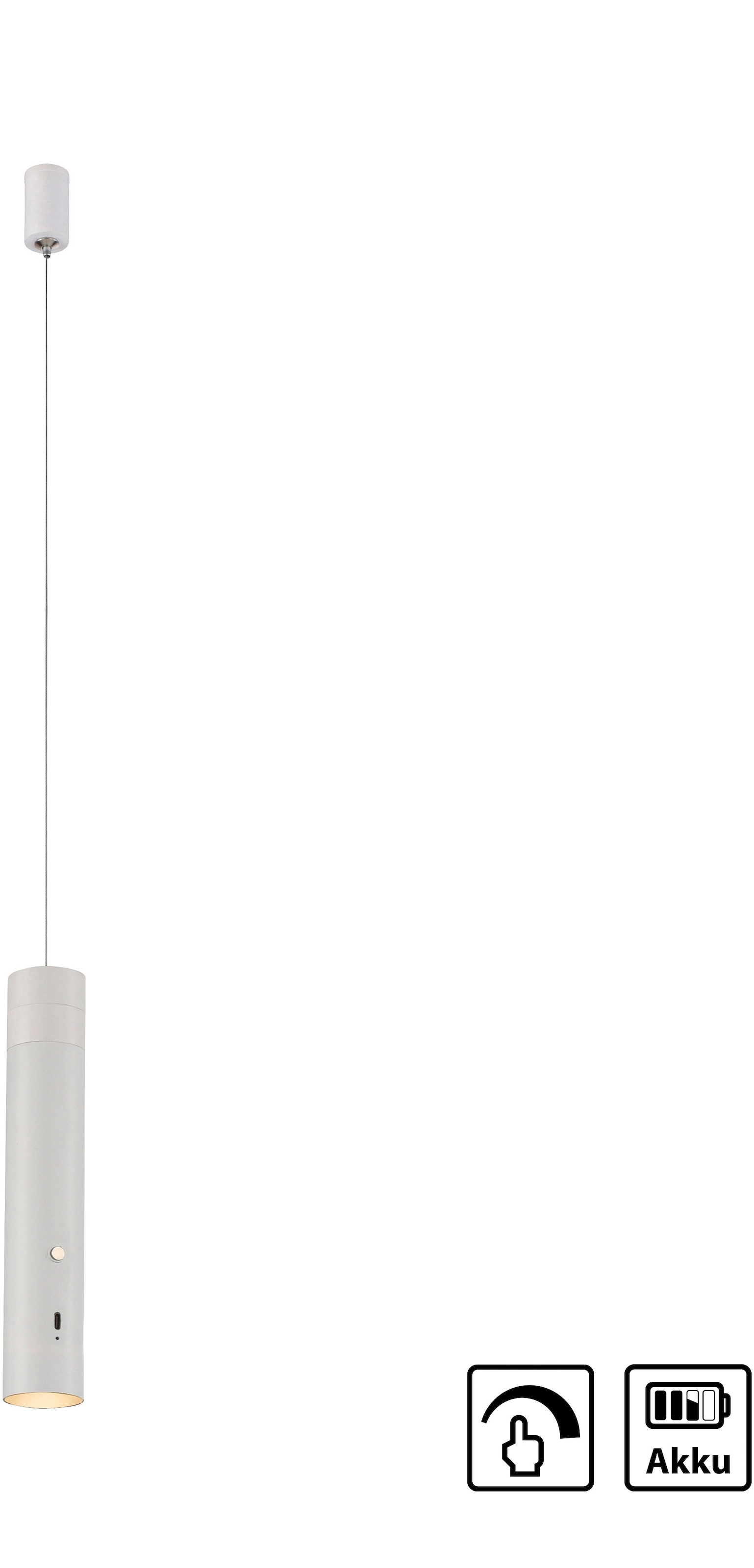 JUST LIGHT Pendelleuchte »ATTACH« LED-Modul 1 Stk. Warmweiß Akkuleuchte