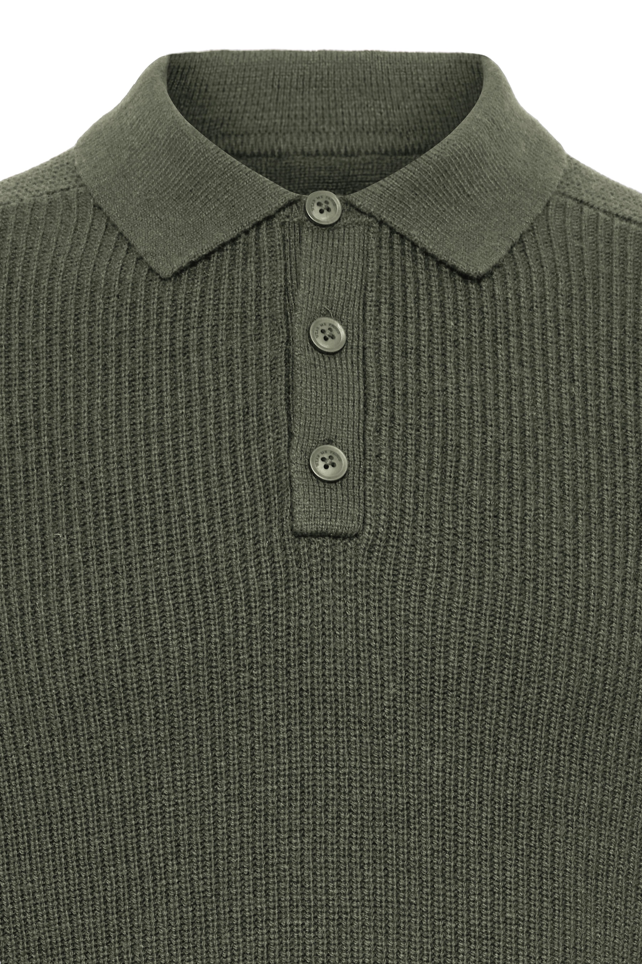 Blend Rundhalspullover »BHBOS KNIT POLO« Materialmix, regular fit