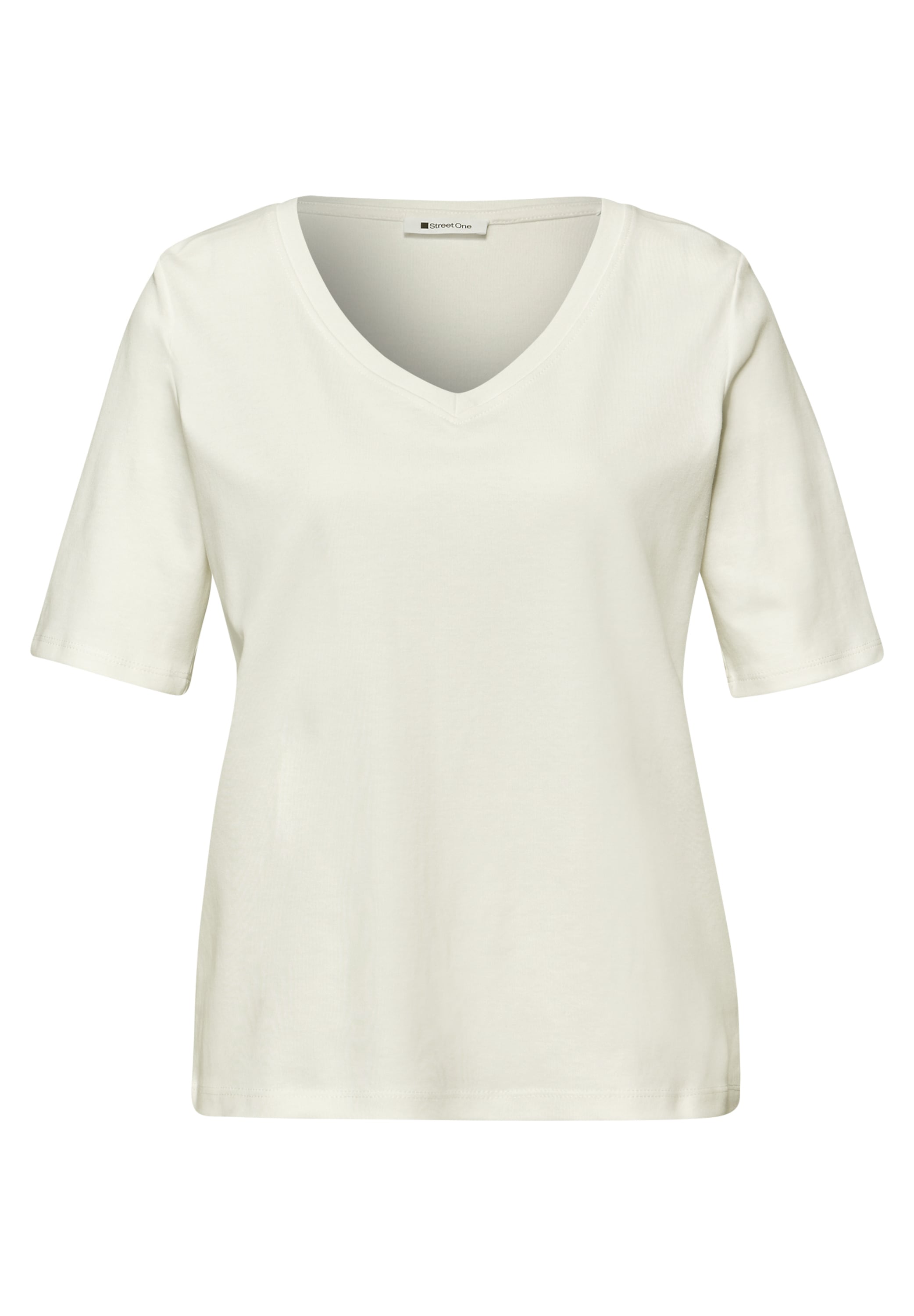 STREET ONE Kurzarmshirt mit V-Ausschnitt