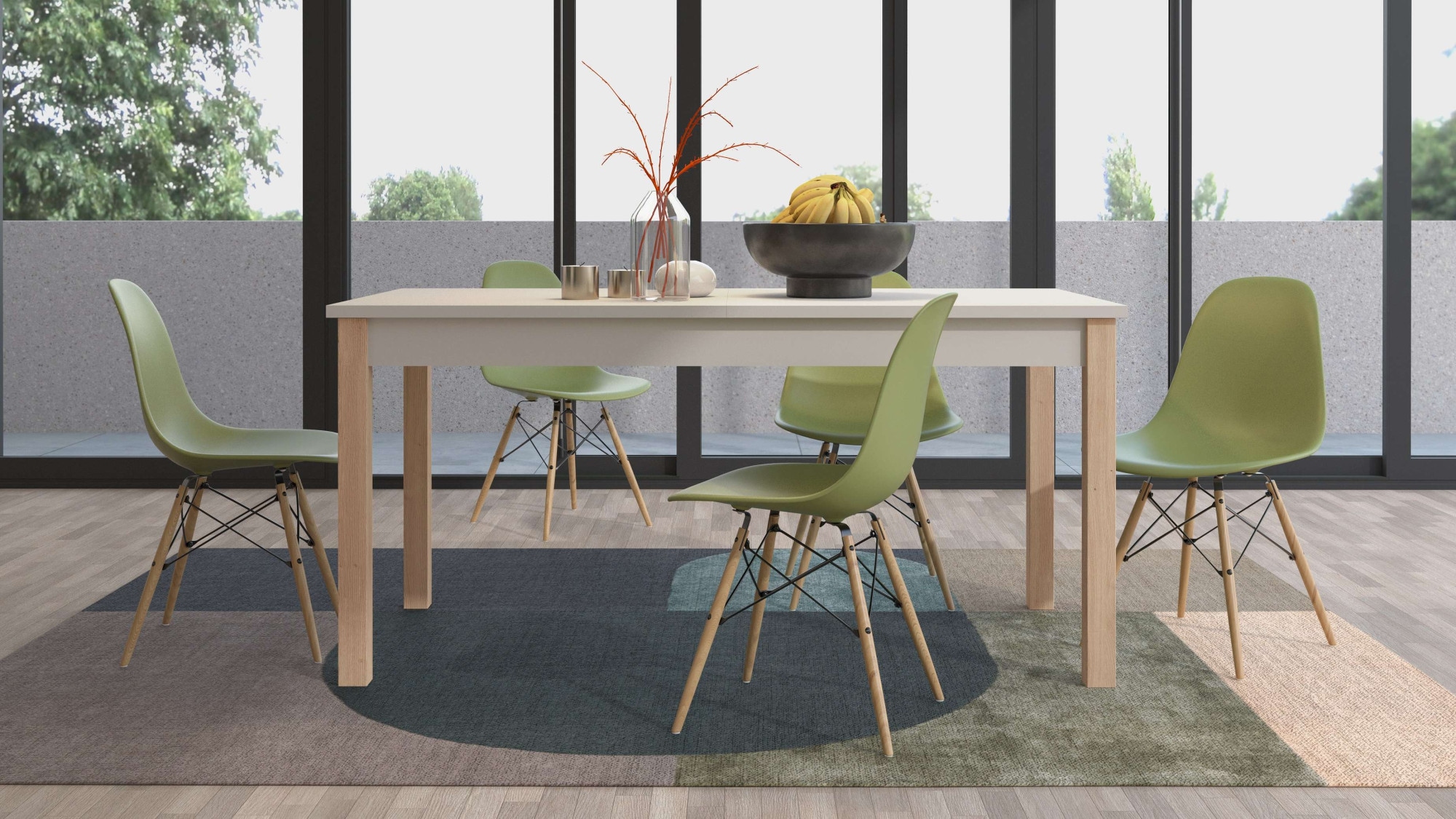 Home affaire Esstisch »Essex, Esszimmertisch, Speisetisch, Küchentisch, ausziehbar bis 200 cm« Platz für bis zu 8 Personen, verlängerbar durch Einlegeplatte