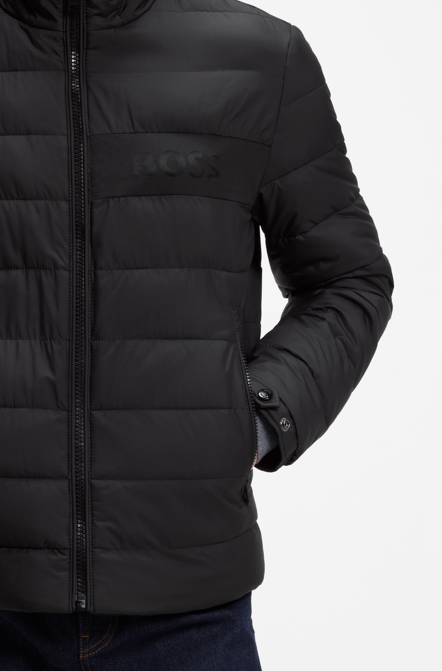 BOSS Steppjacke »Cenitos Premium Menswear« mit Stehkragen, regular fit