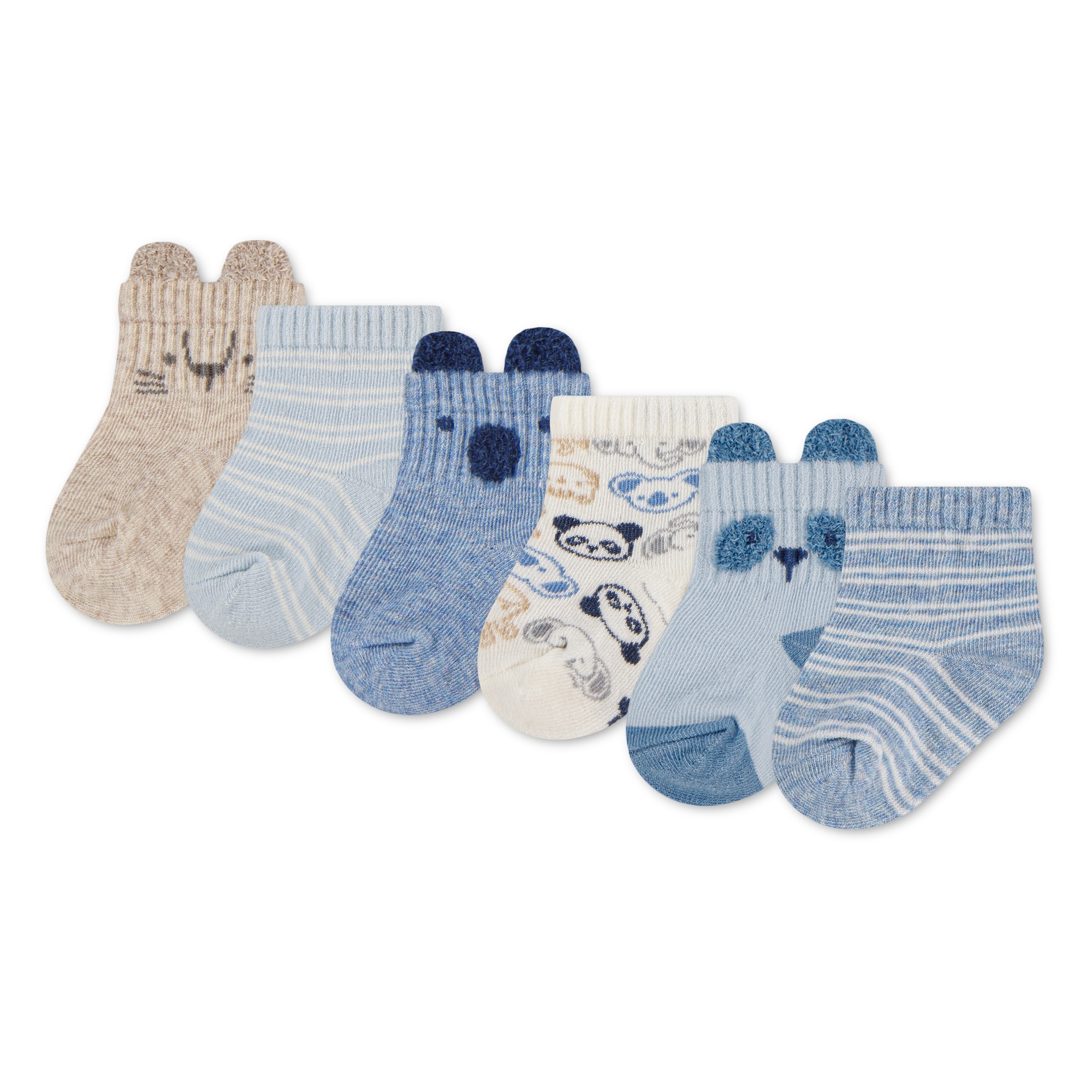 HUGGIES babywear Kurzsocken »HGHB 6PK SOCKS« Packung, 6 Paar tlg. 6 Paar Baby-Socken mit Tiermotiven / For Boys