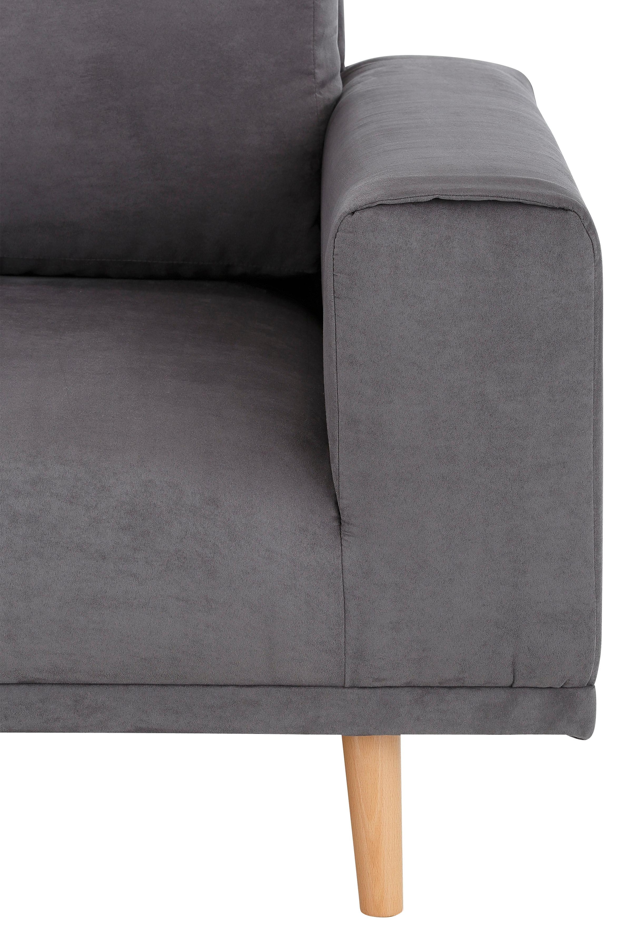 Home affaire Ecksofa »Lasse L-Form« im scandinavischen Stil mit Holzfüßen