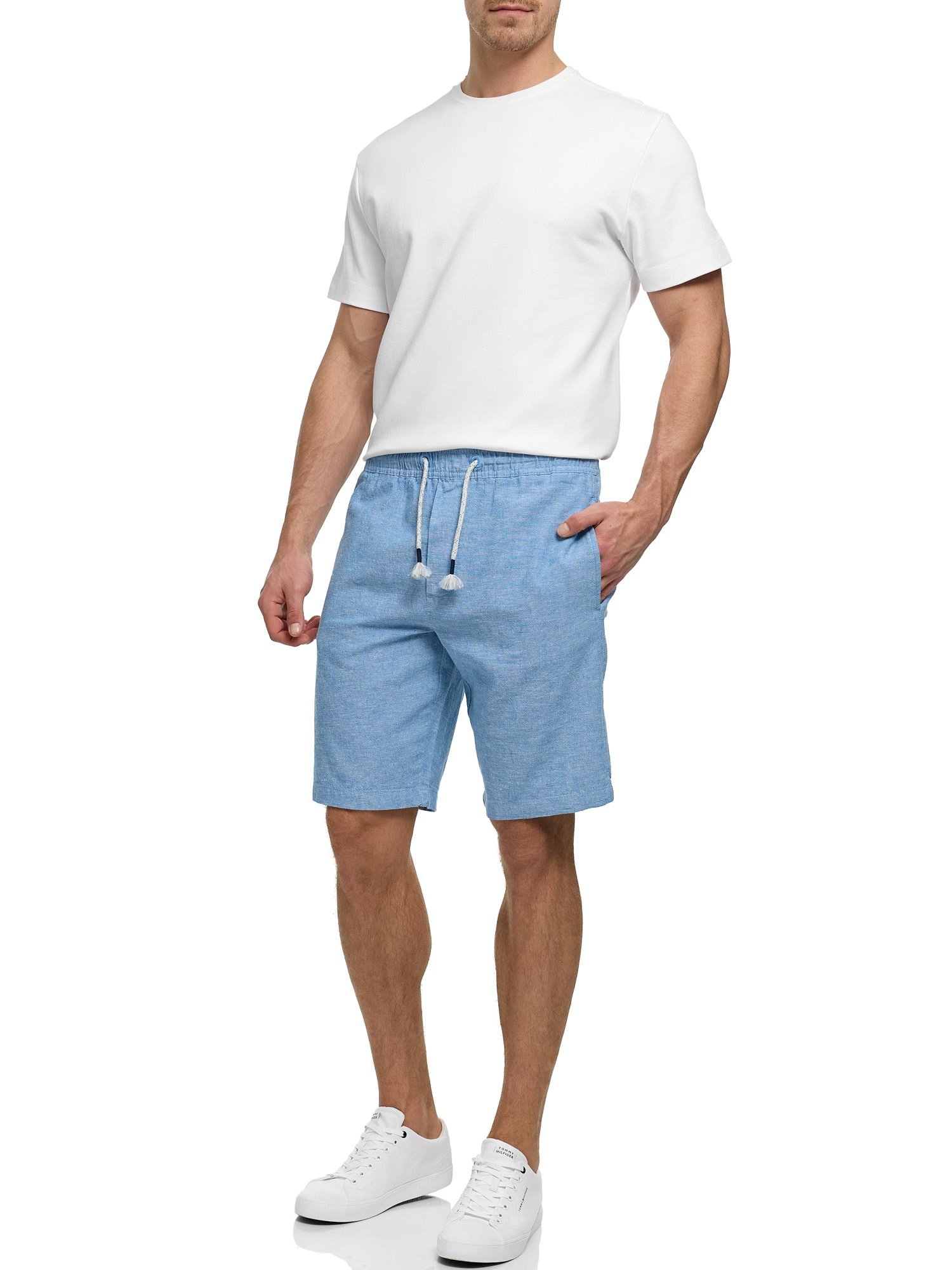 Indicode Leinenhose »INLeoni Shorts«