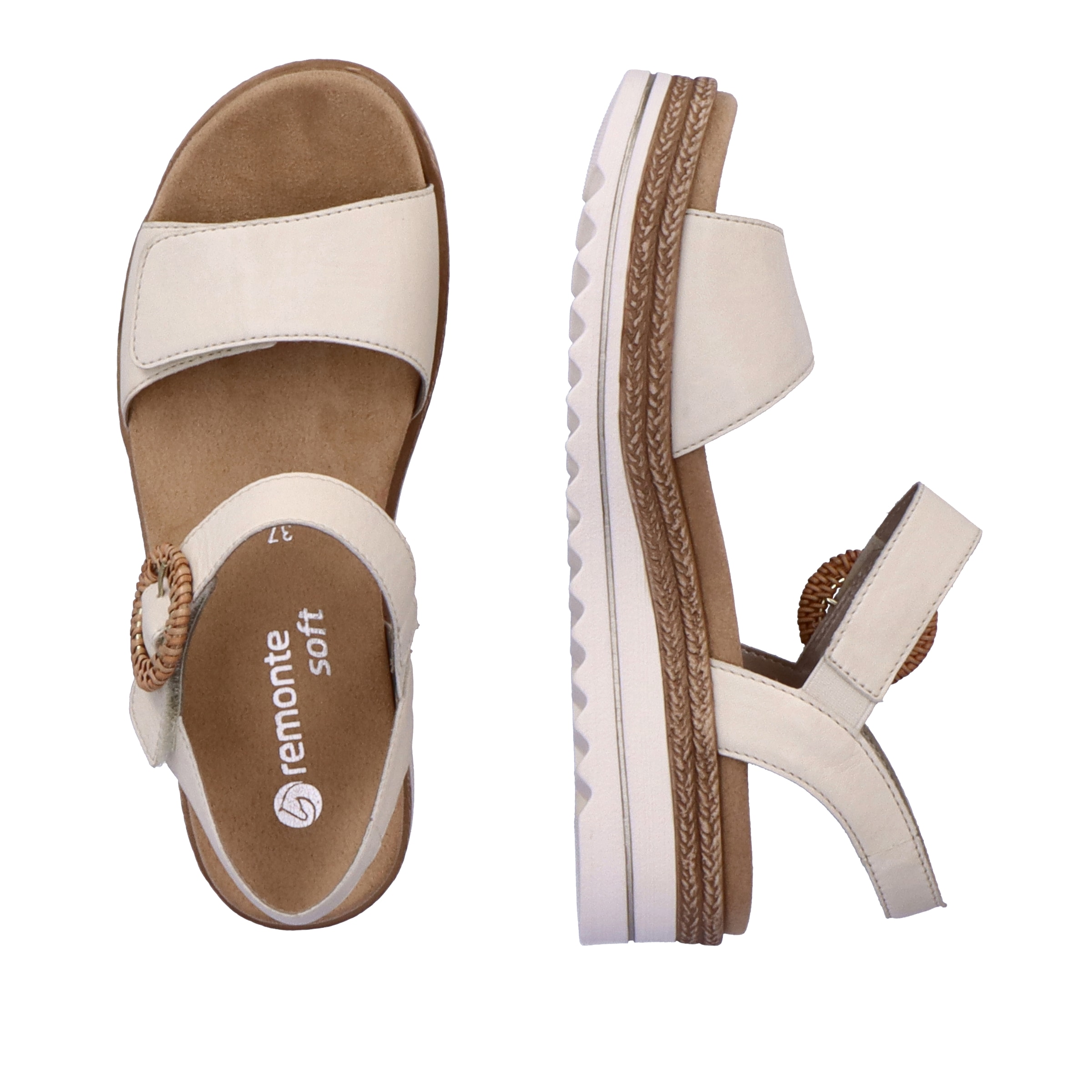 Remonte Keilsandalette, Sommerschuh, Riemchensandale mit praktischem Klettverschlüssen