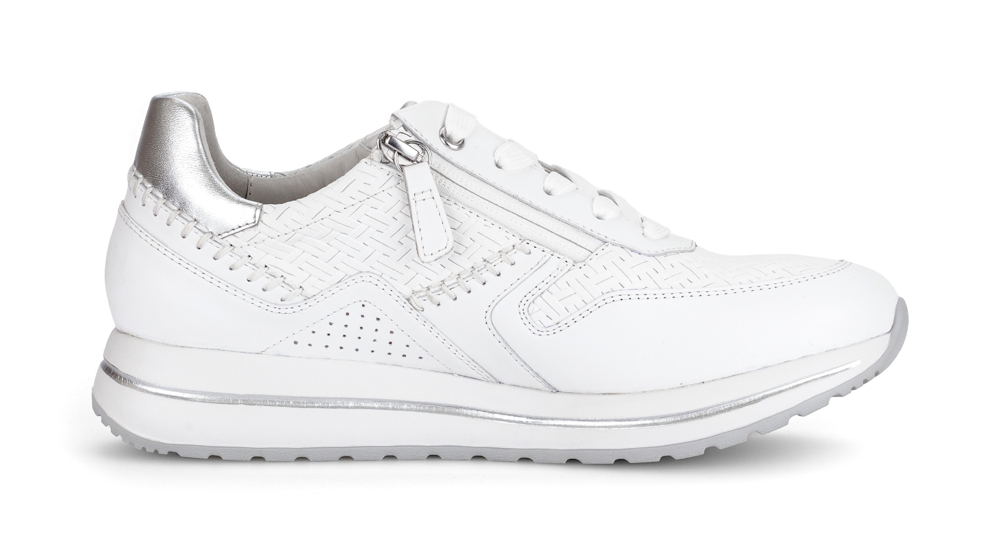 Gabor Keilsneaker »DAVOS«  , Freizeitschuh, Halbschuh, Schnürschh mit Flechtmuster, H-Weite