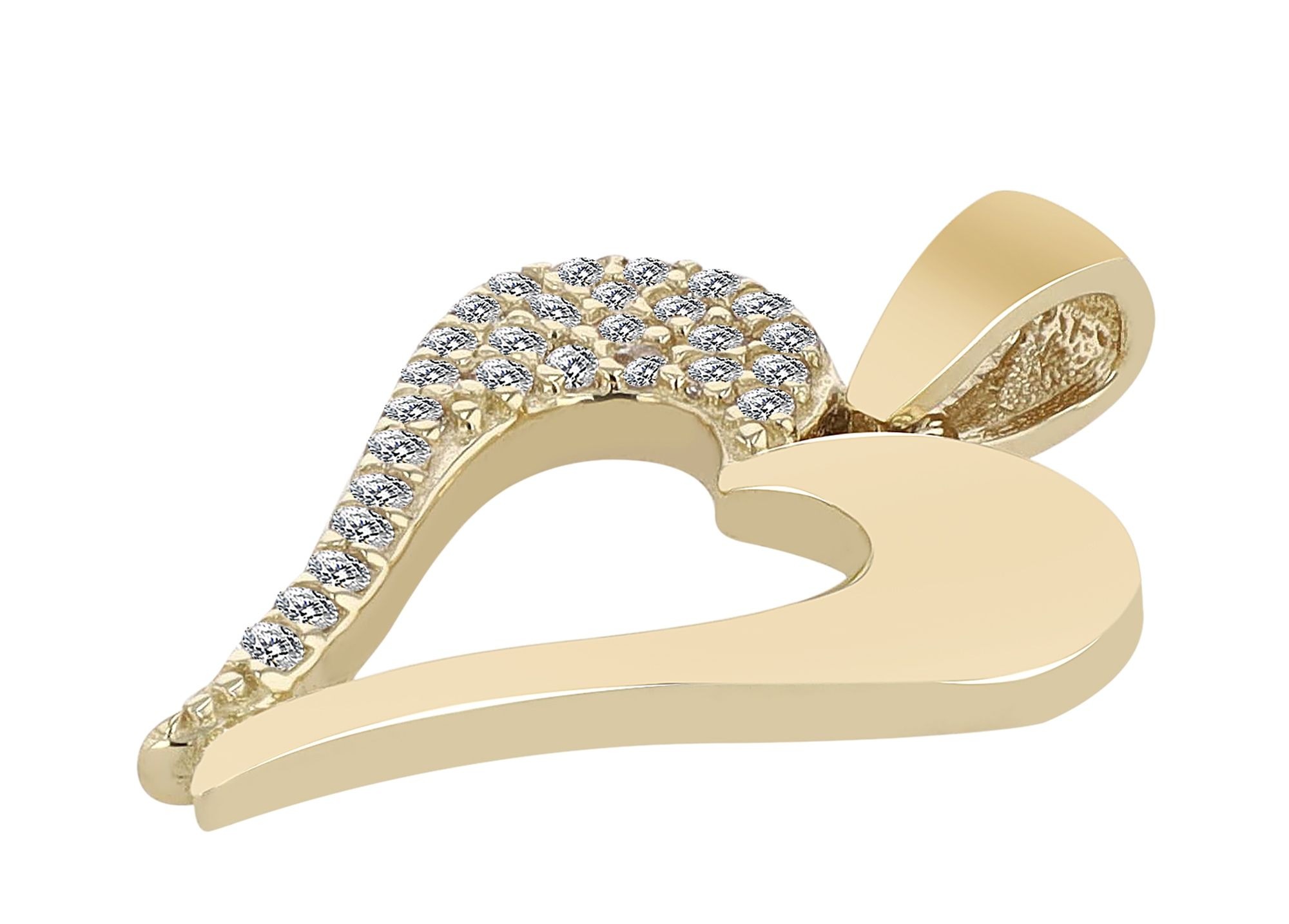 Adelia´s Herzanhänger »Damen Anhänger ¿ Herz Herzanhänger aus 333 Gold mit Zirkonia«