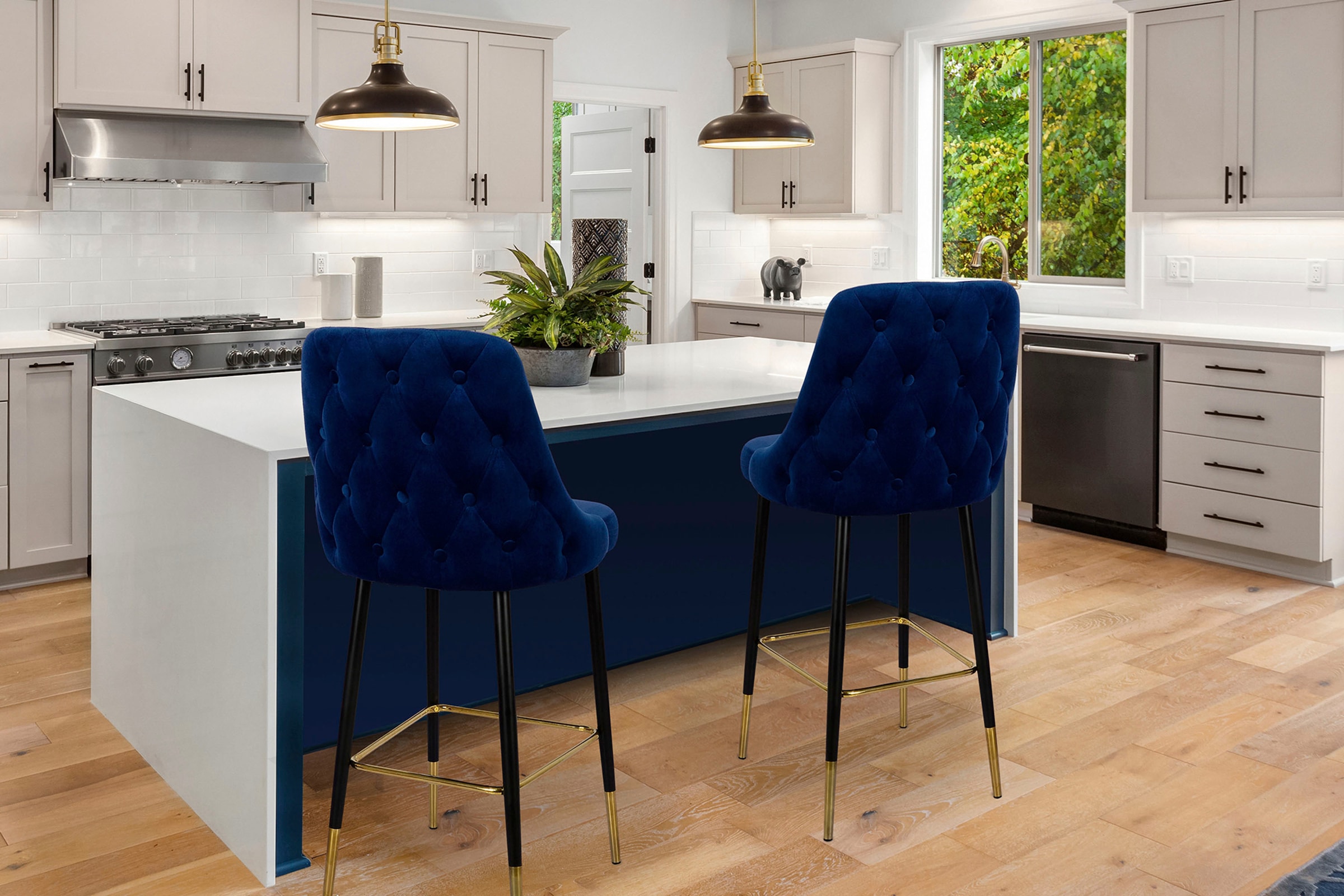 Kayoom Hochstuhl »Barstuhl Mojo, gesteppte Rückenlehne« () 1 Stk.modern, elegant, Unaufdringliche moderne Farbauswahl