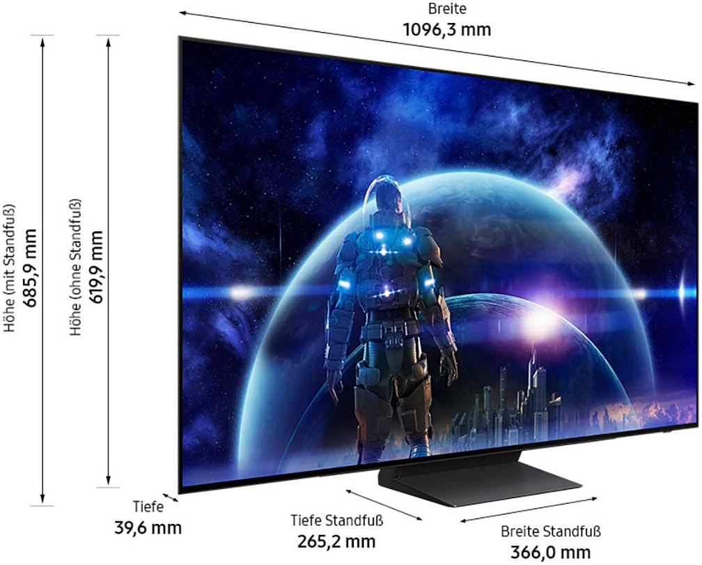 Samsung OLED-Fernseher »GQ48S90DAE«, 4K Ultra HD, Smart-TV, Neural Quantum 4K AI Gen2 Prozessor, bis zu 144Hz