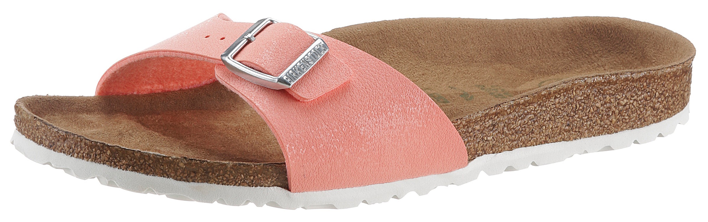 Birkenstock Pantolette »Madrid Brushed vegan«, in schmaler Schuhweite und veganer Verarbeitung