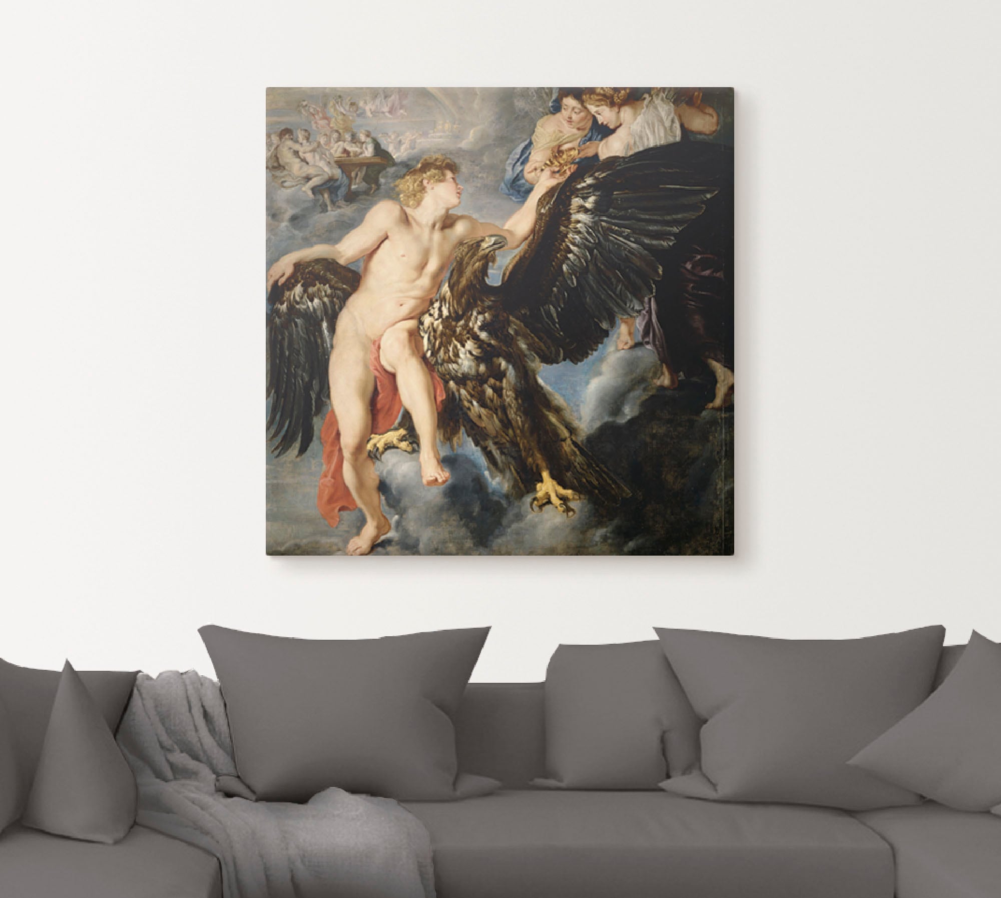 Artland Wandbild »Entführung des Ganymed«, klassische Fantasie, (1 St.), als Leinwandbild, Wandaufkleber oder Poster in versch. Größen