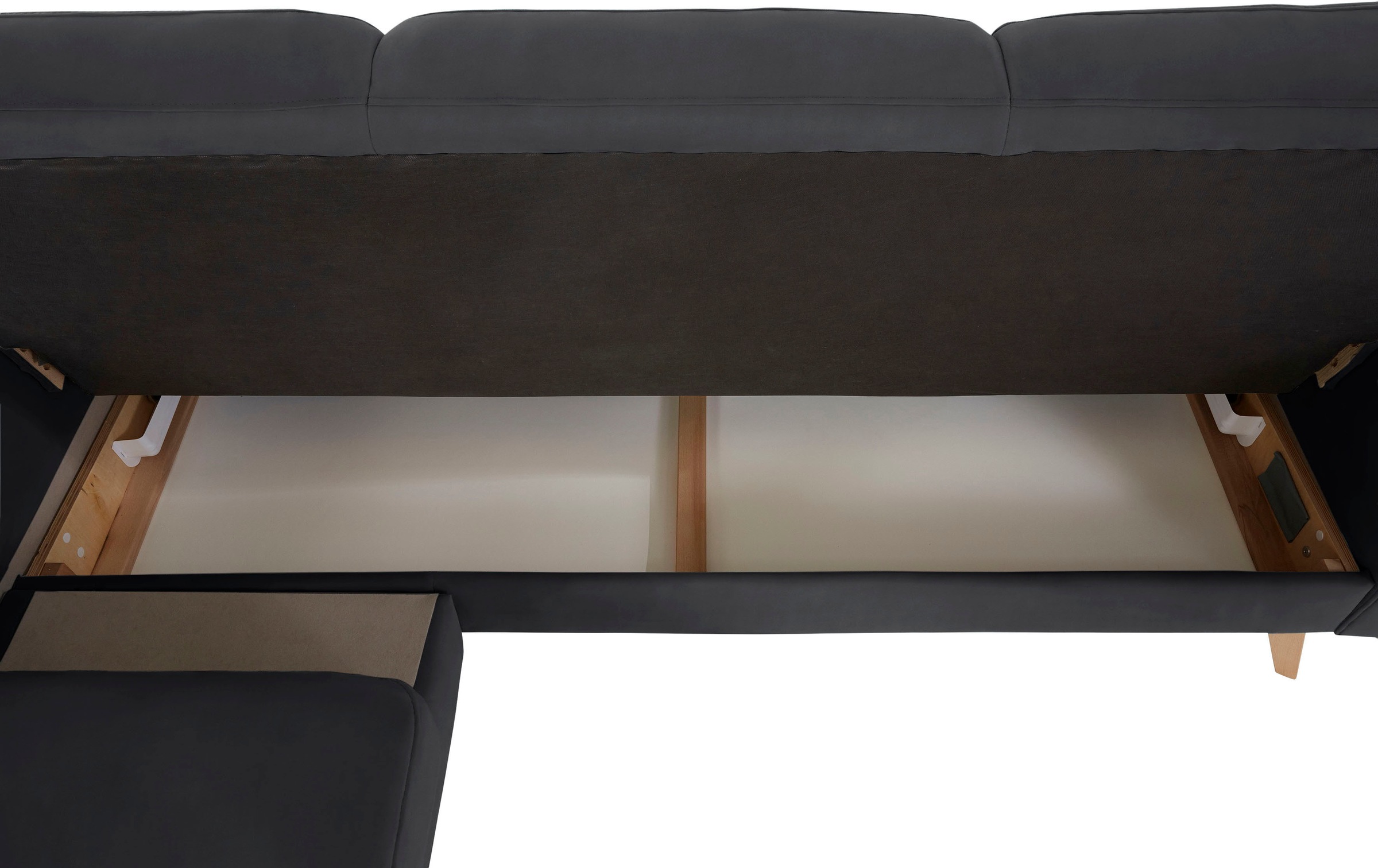 exxpo - sofa fashion Ecksofa »Nappa, kompakt und komfortabel, bequem, zeitloses Design, L-Form«, tolle Detailverarbeitung, inkl. Bettfunktion und Bettkasten