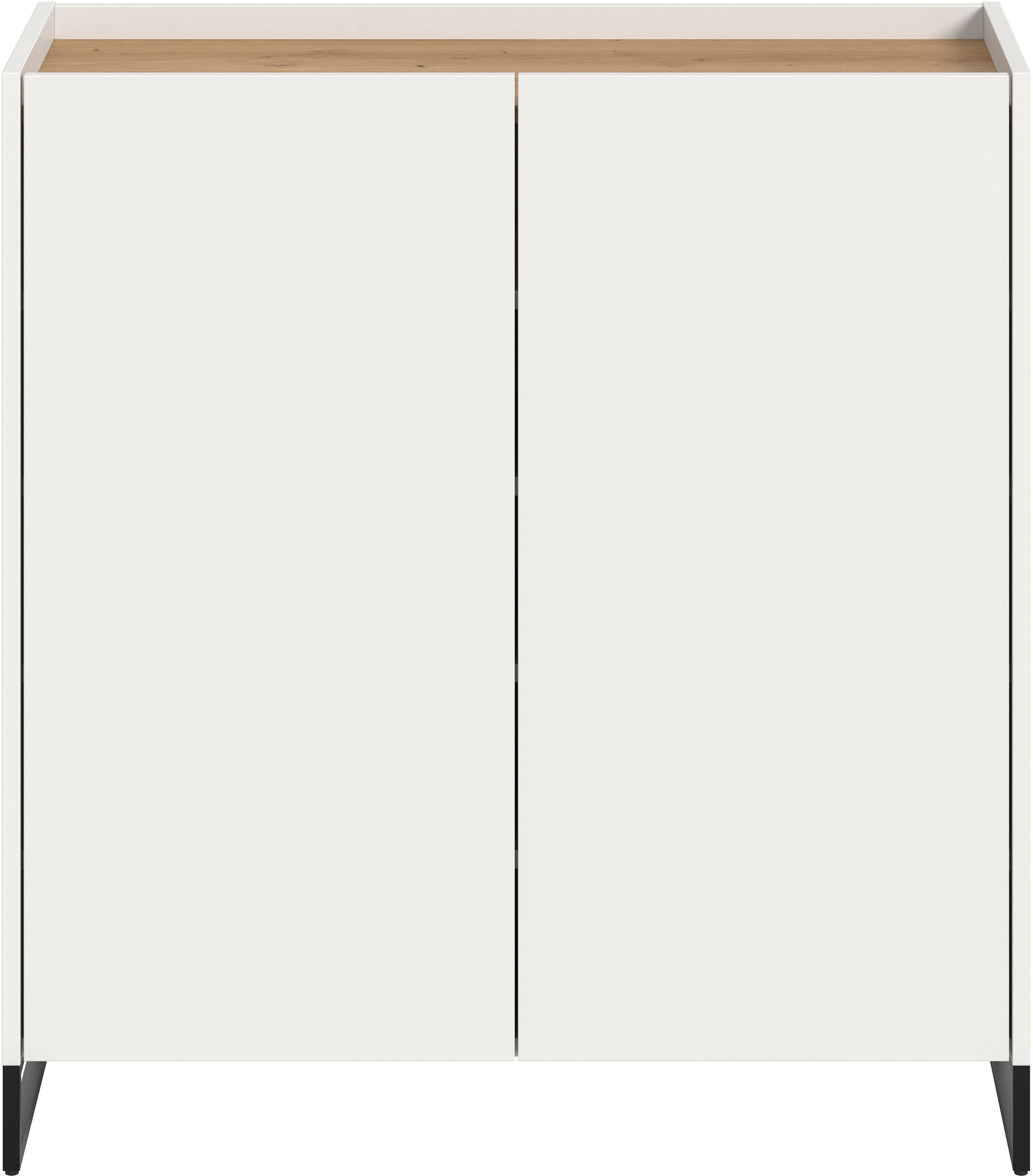 INOSIGN Schuhschrank »EVRID, Breite 90cm, 2 Türen, 5 Einlegeböden, inkl. Metall-Kufenfüße« individuell mit anderen Artikel der Serie EVRID erweiterbar, 1 Stk. tlg. Schuhkommode, Kommode, Sideboard, Garderobenschrank, Flurkommode