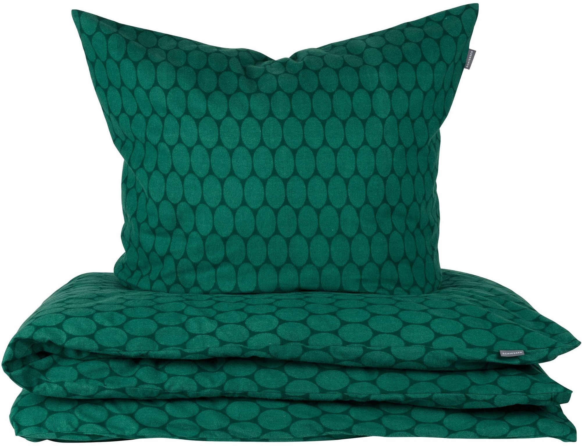 Schiesser Bettwäsche »Drops aus wärmender Feinbiber-Qualität mit dezentem Grafikprint« 2 Stk. OEKO-TEX® MADE IN GREEN