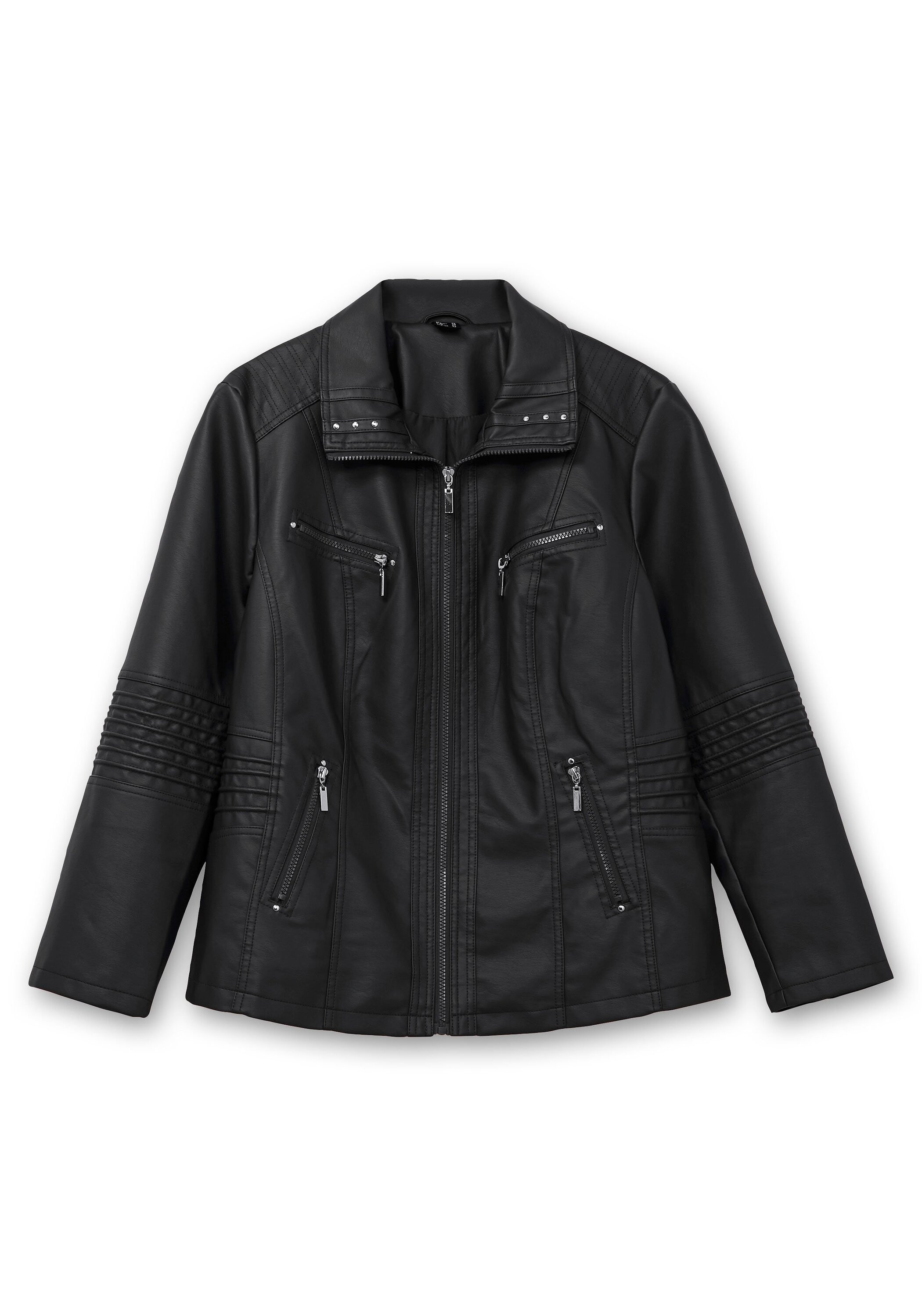 Sheego Lederimitatjacke »Bikerjacke im Bikerlook«