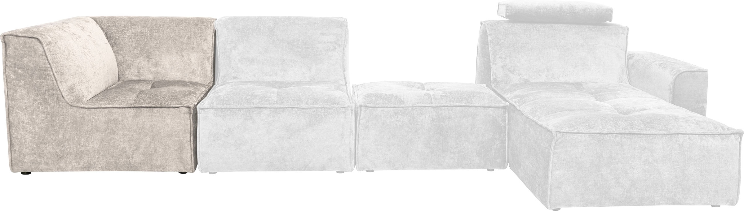 RAUM.ID Sofa-Eckelement »Monolid«, als Modul oder separat verwendbar, für individuelle Zusammenstellung