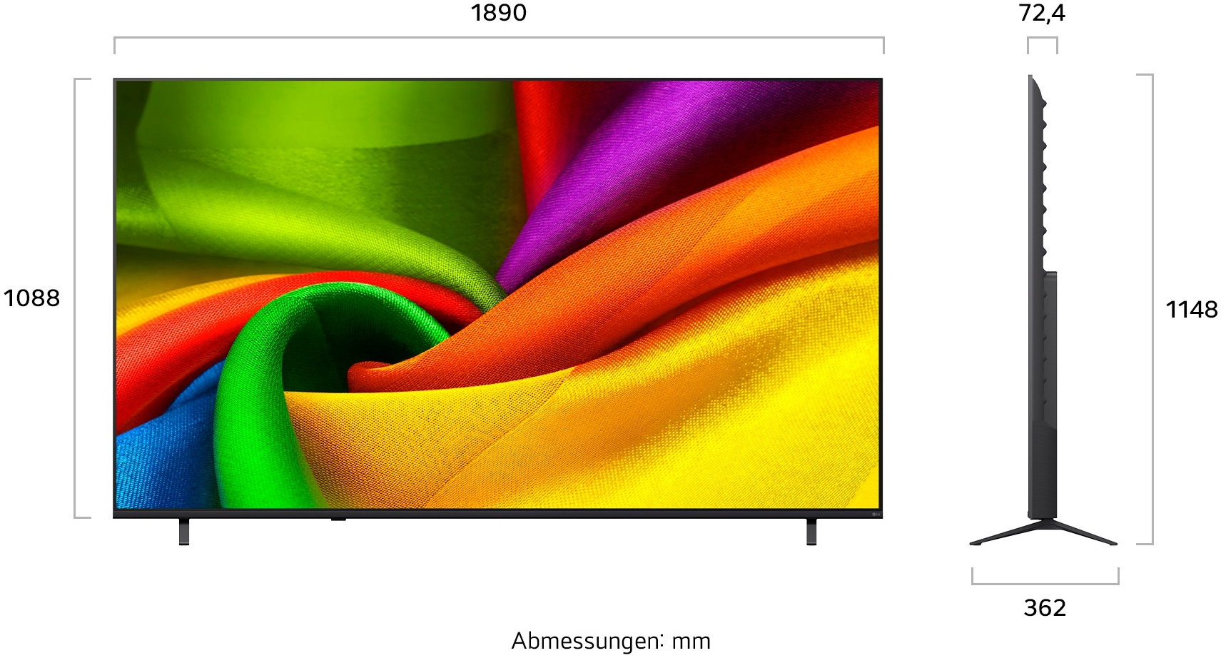 LG LED-Fernseher »85NU850B6LA« 215 cm/85 ″ Smart-TV