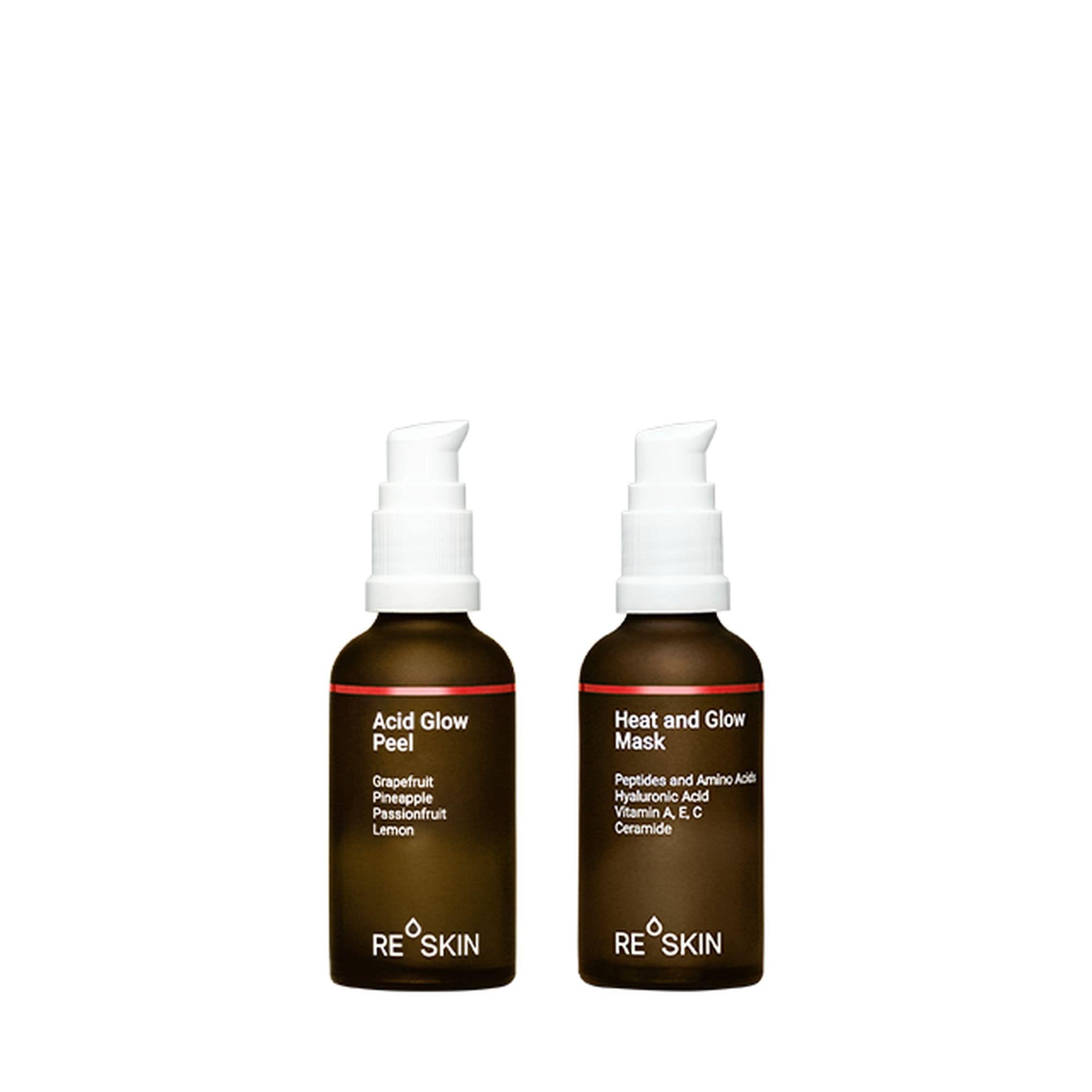 Re-Skin Damen Gesichtslotion »Set: Glow at Home Set: Acid Glow Peel & Heat and Glow Mask«, Größe 0