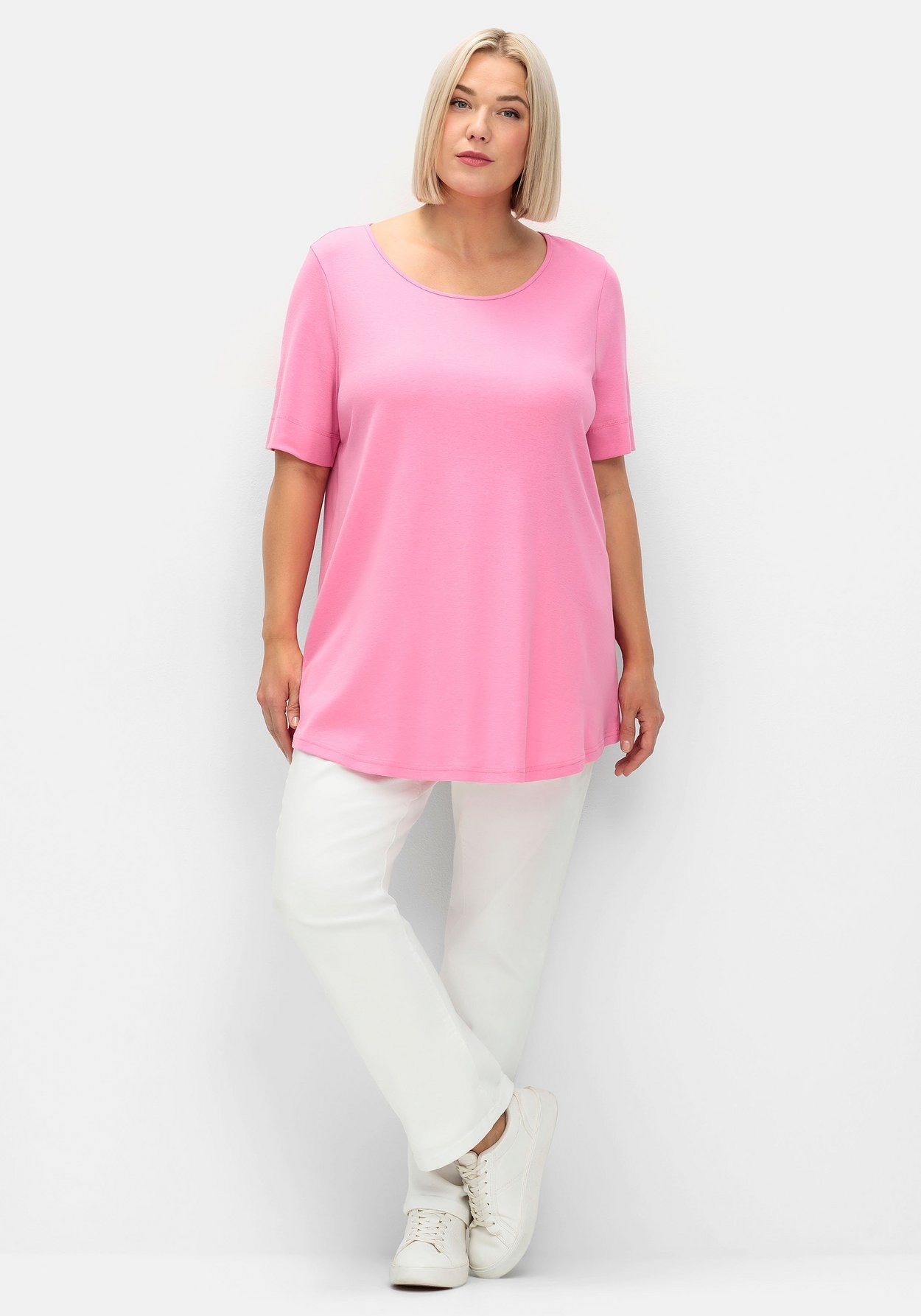 Sheego Longshirt »Longshirt mit abgerundetem Saum«