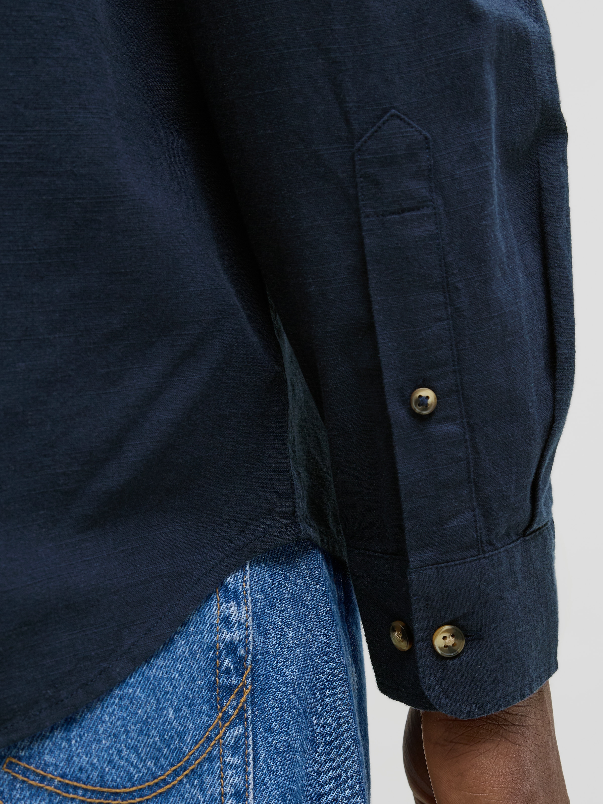 Jack & Jones Langarmhemd »JJESUMMER SHIRT LS SN«, mit Hemdkragen