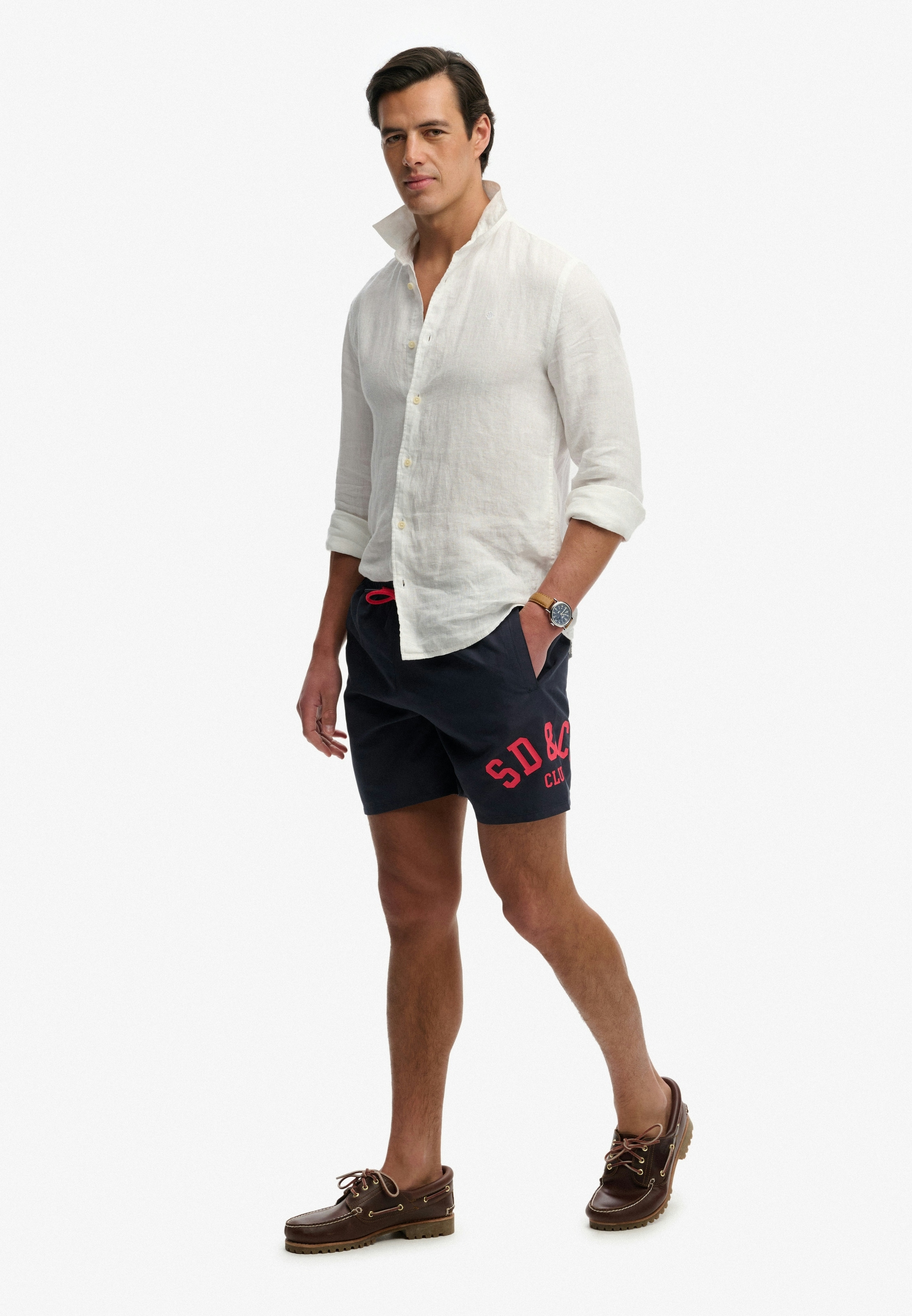 Superdry Badeshorts »PRINTED LOGO 16 SWIM SHORT«