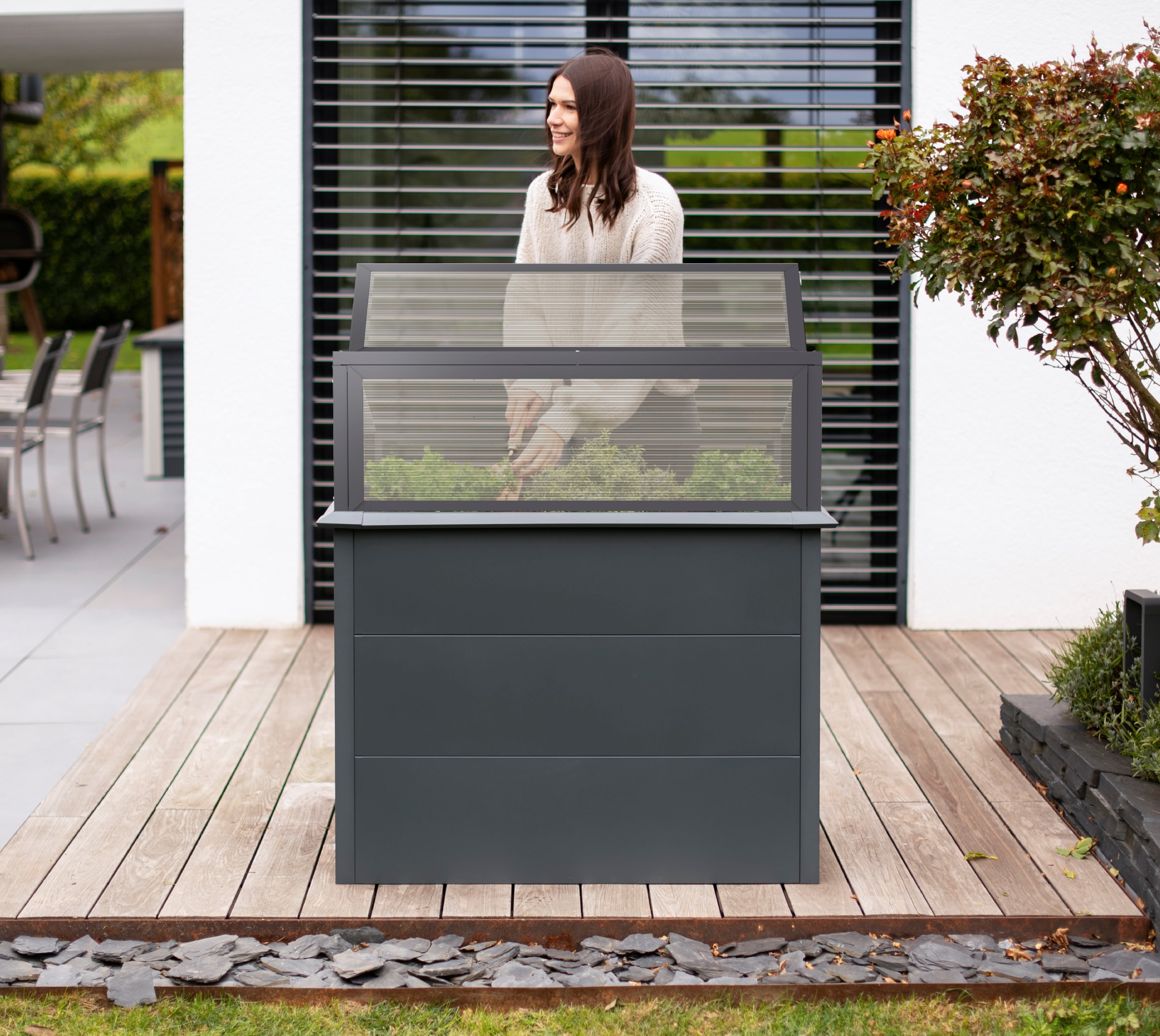 WESTMANN Hochbeet »Primus Plus M« BxTxH: 100x50x113 cm, mit Frühbeetaufsatz