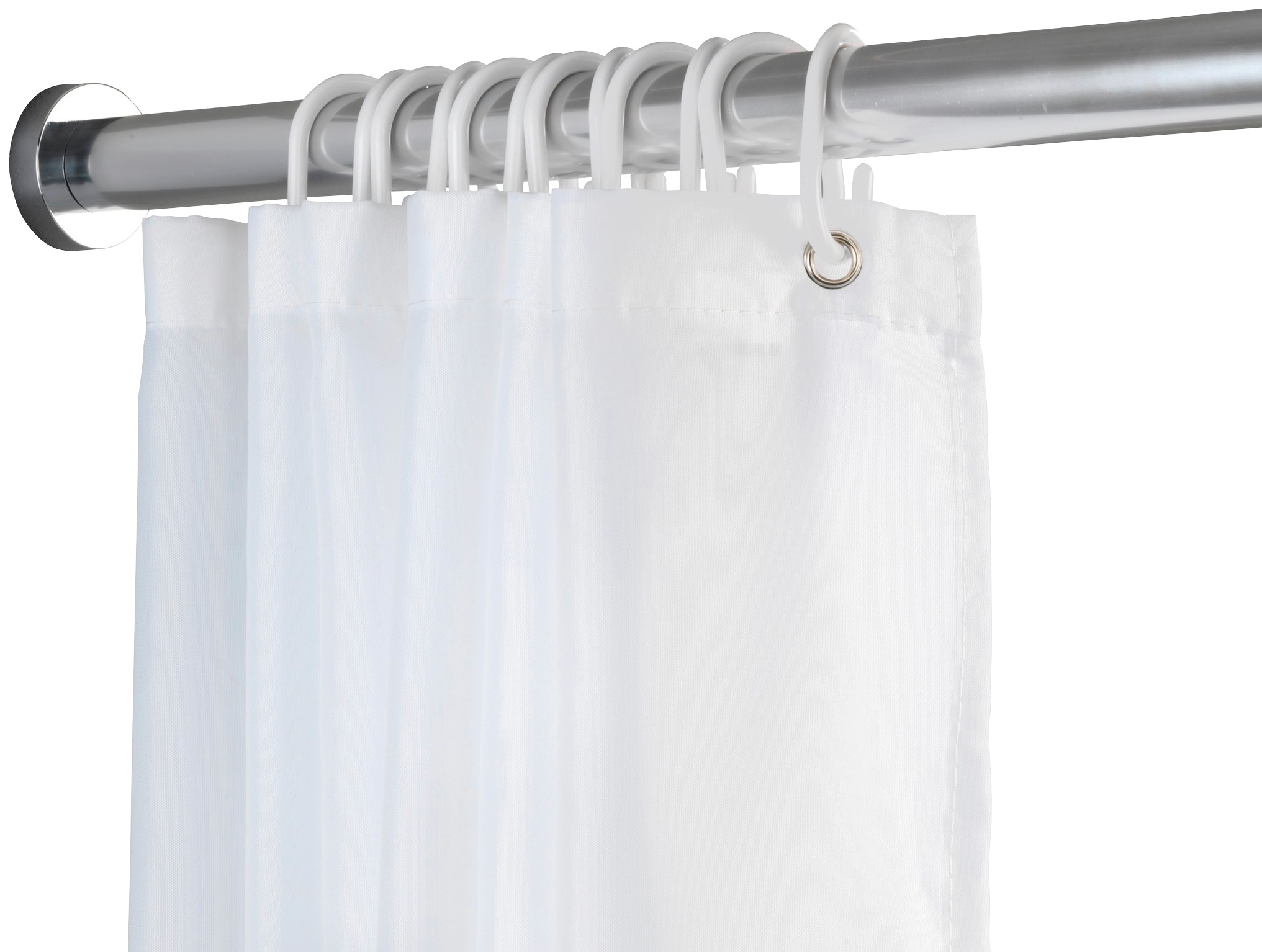 WENKO Duschvorhangstange »Luz«, ausziehbar, ohne bohren, 70 - 115 cm, aus rostfreiem Edelstahl