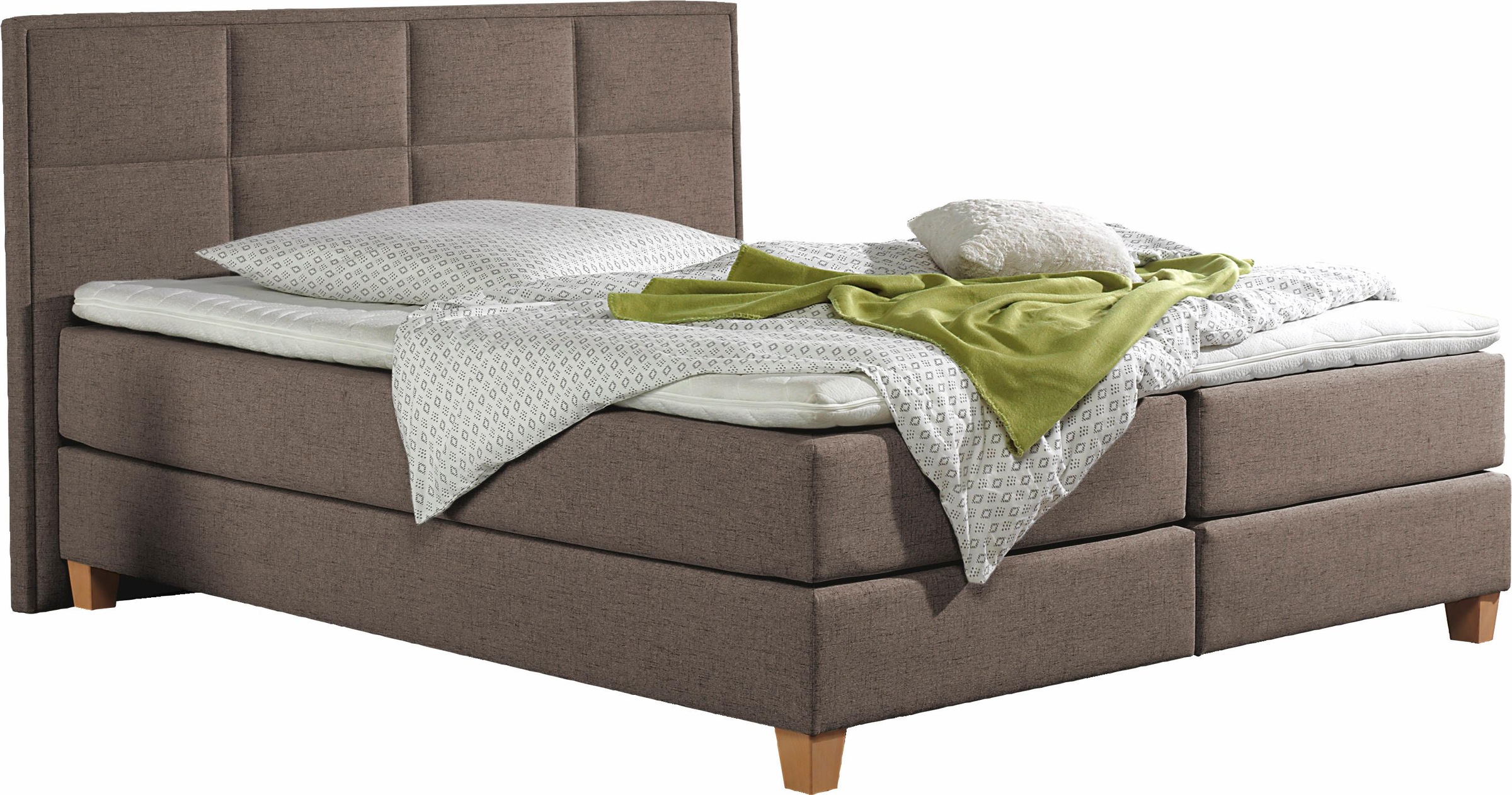 Home affaire Boxspringbett »Casey« in 5 Breiten, 3 Ausführungen, 2 Härtegraden, Steppung, Topper