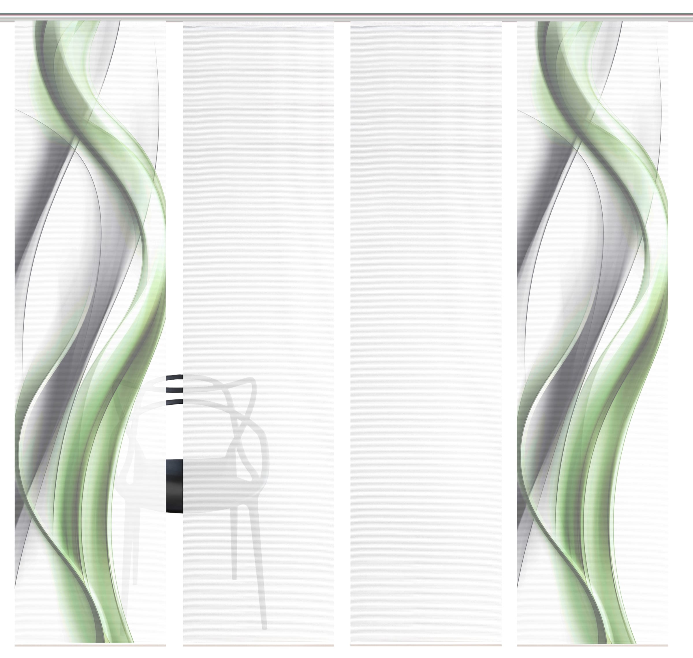 Vision S Schiebegardine »CARA« Paneelwagen 4 Stk. tlg. Schiebevorhang,Bambusoptik,Digitaldruck,SET