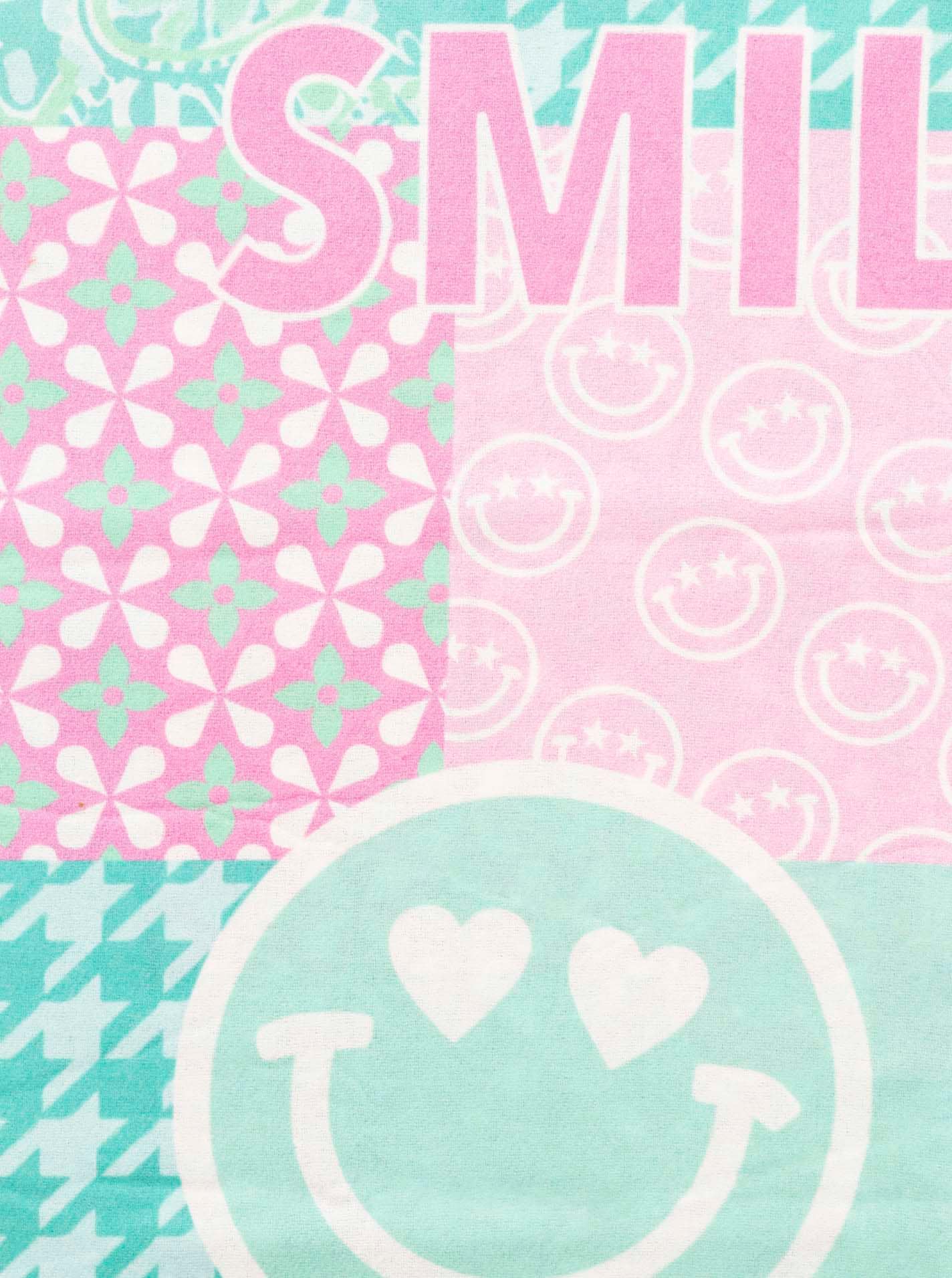 Zwillingsherz Schal »"Printclash Smile"« mit Fransen, Mustermix und Schriftzug