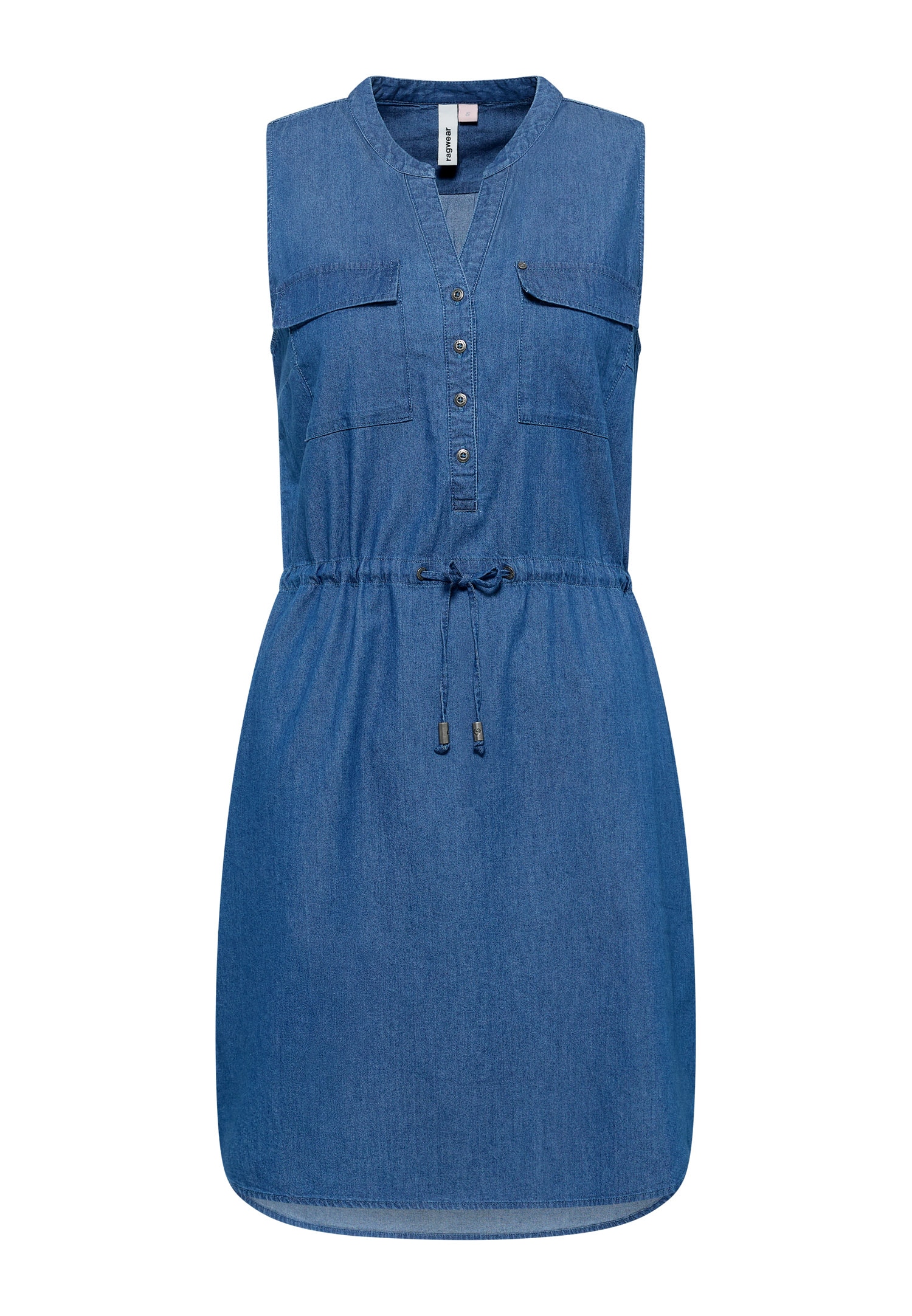 Ragwear Jeanskleid »ROISSIN DENIM« Brusttaschen Baumwoll-Viskose-Mix mit Denim-Optik und Taillenband
