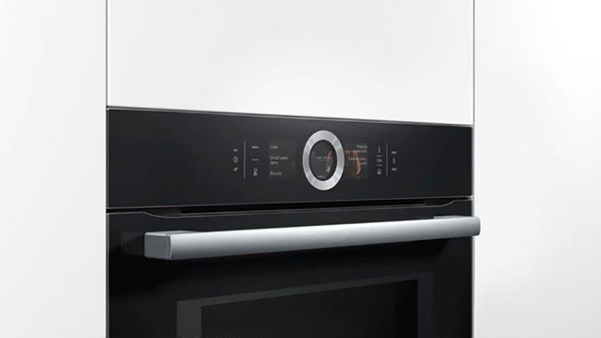 BOSCH Backofen mit Mikrowelle »HNG6764B6«, 8, HNG6764B6, mit 1-fach-Teleskopauszug, Pyrolyse-Selbstreinigung