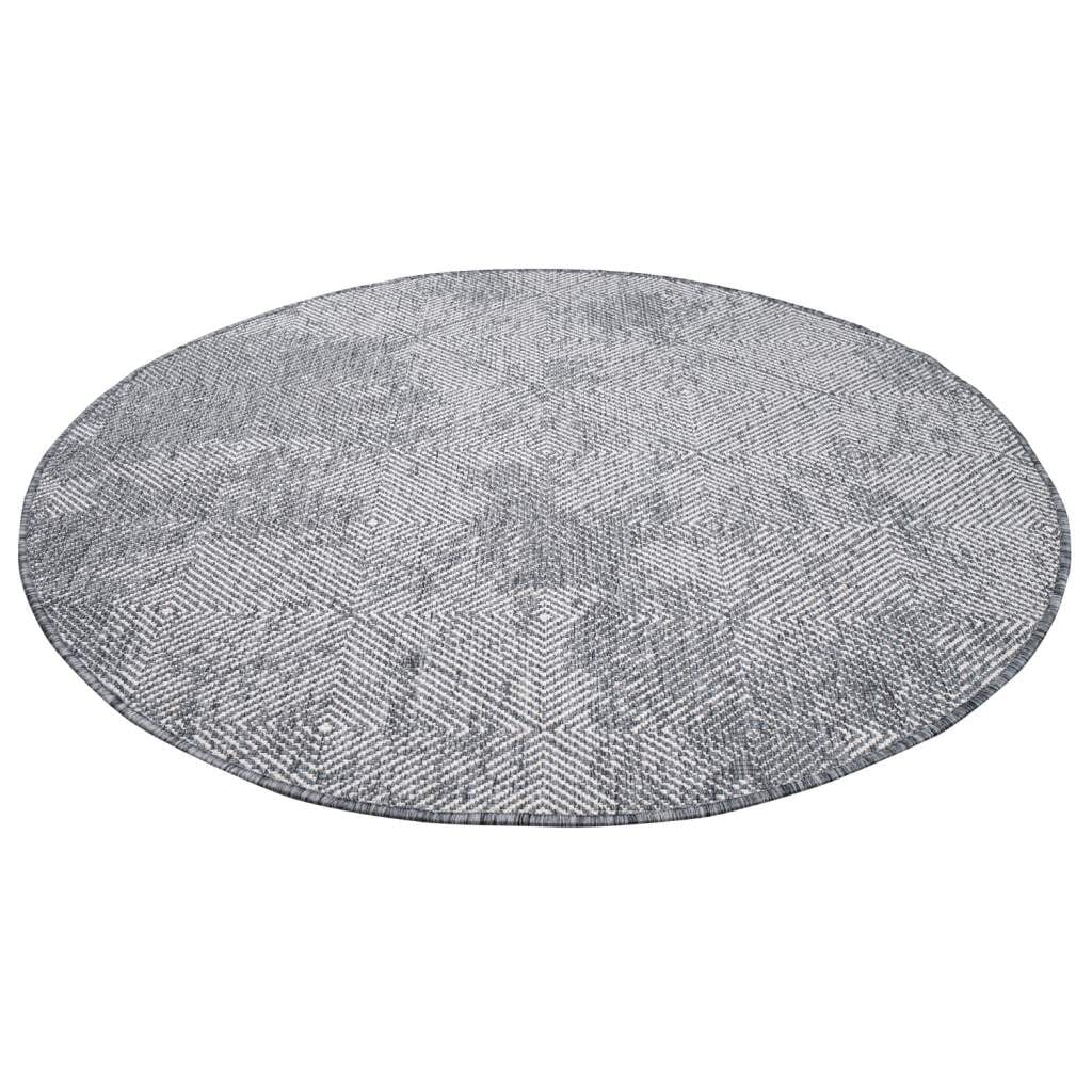 Carpet City Outdoorteppich »DUO RUG 5845«, rund, 5 mm Höhe, Wendeteppich Wetterfest In- & Outdoor, Balkon, Terrasse, Wohnzimmer