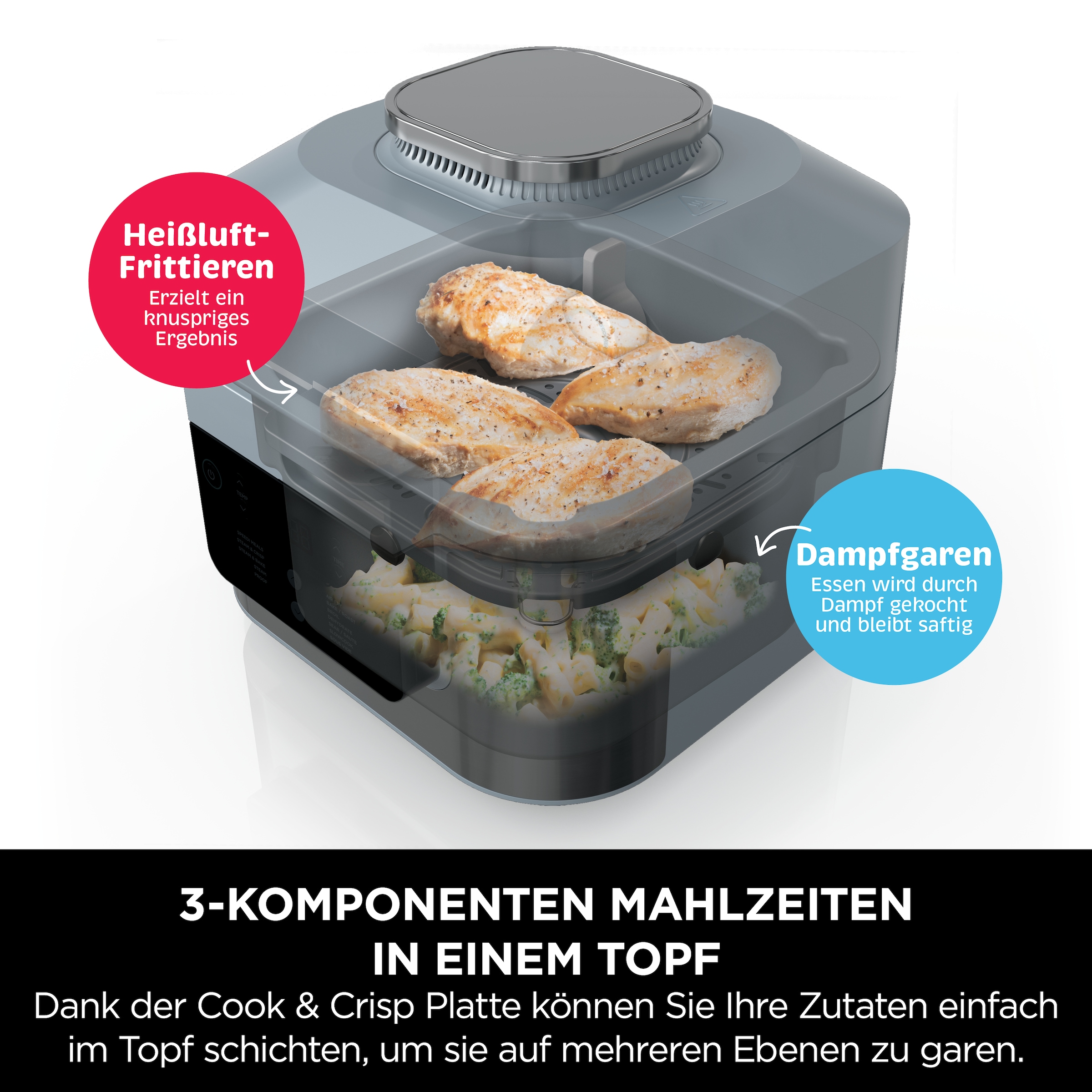 NINJA Heißluftfritteuse »Speedi Rapid Cooking System ON400EU 10-in-1«, 1760 W, Air Fry, Grill, Backofen, Multikocher